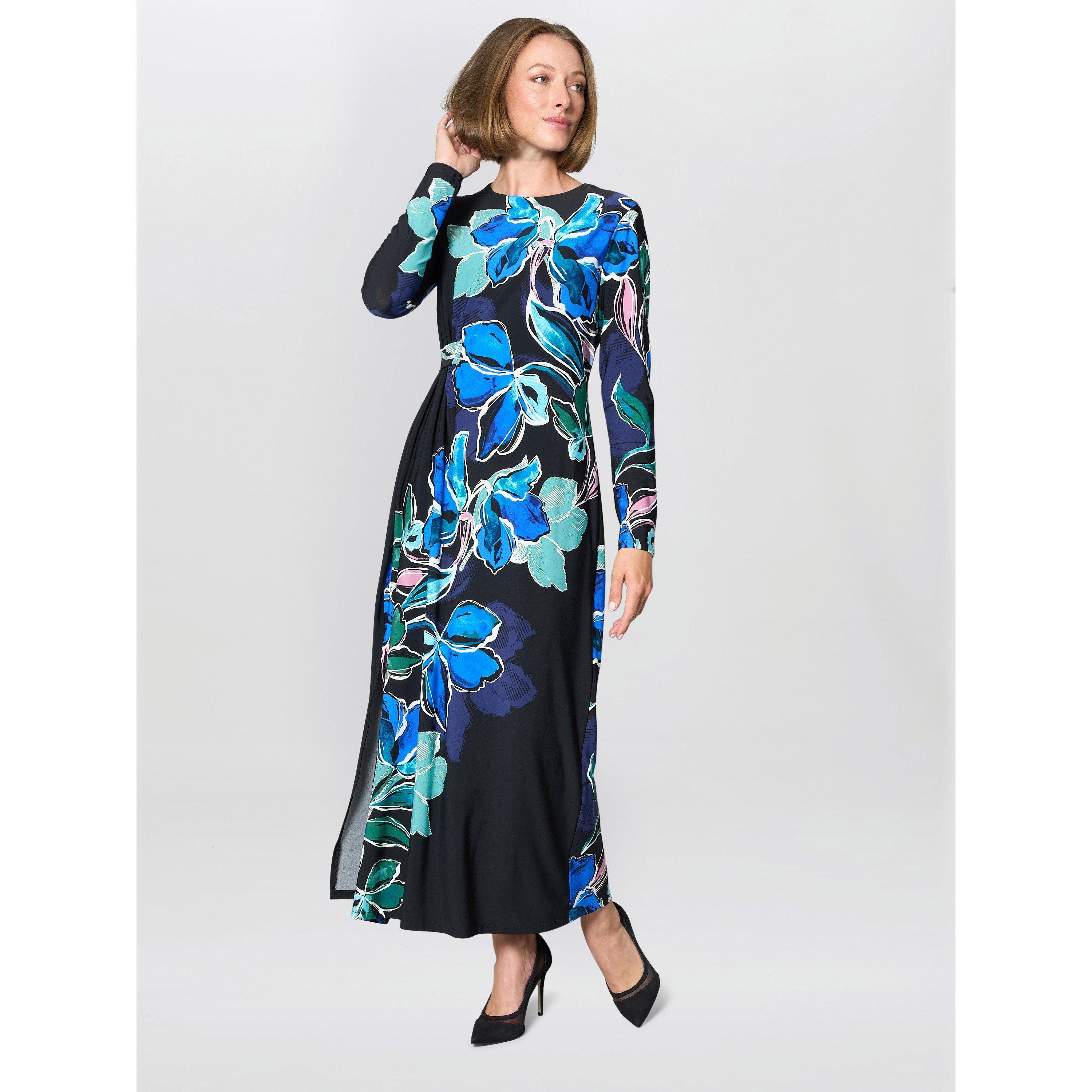Black / Multi - Gina Bacconi - Eli Floral Print Maxi Dress - 6