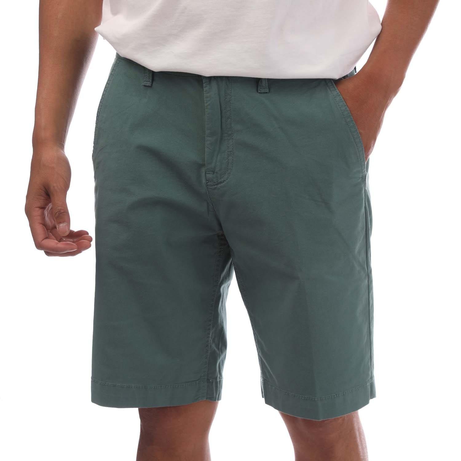 Teal - Timberland - Claremont Poplin Chino Shorts - 1