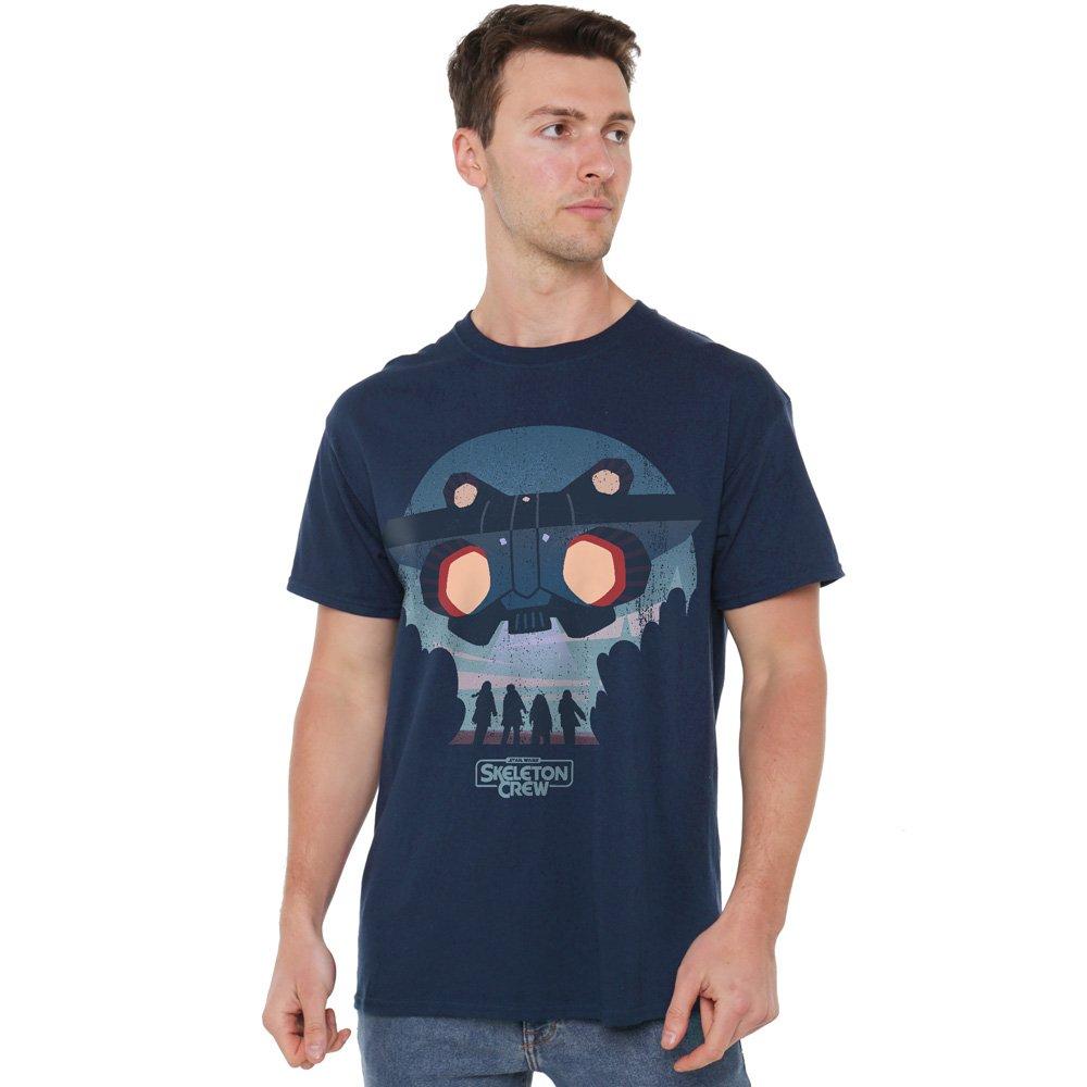 Star Wars Star Wars Robot Head Silhouette Mens T-Shirt Navy