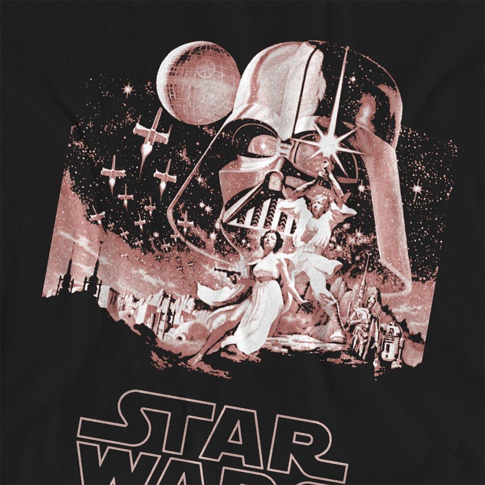 Black - Star Wars - Star Wars Pink Vintage Poster T Shirt Black - 2