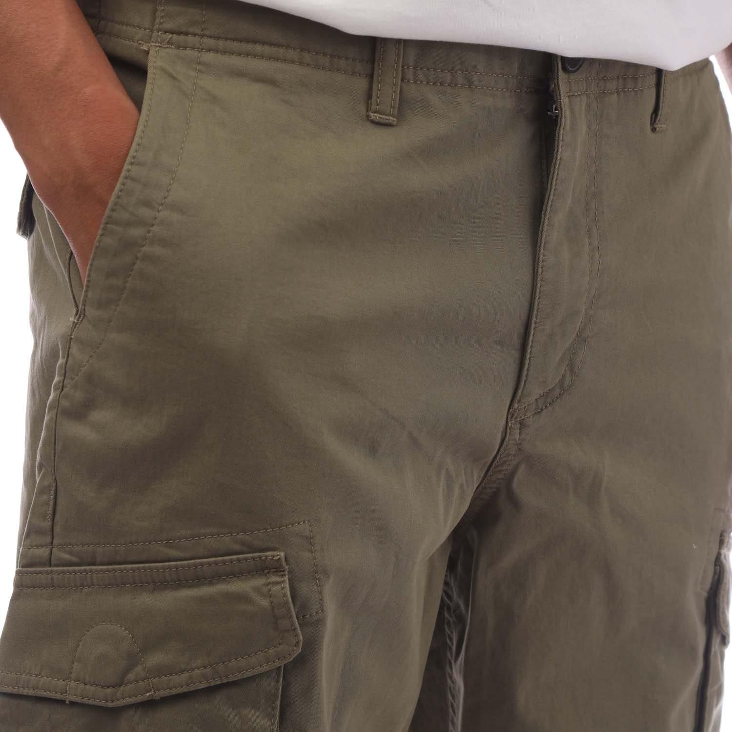 Khaki - Timberland - Twill Cargo Shorts - 3