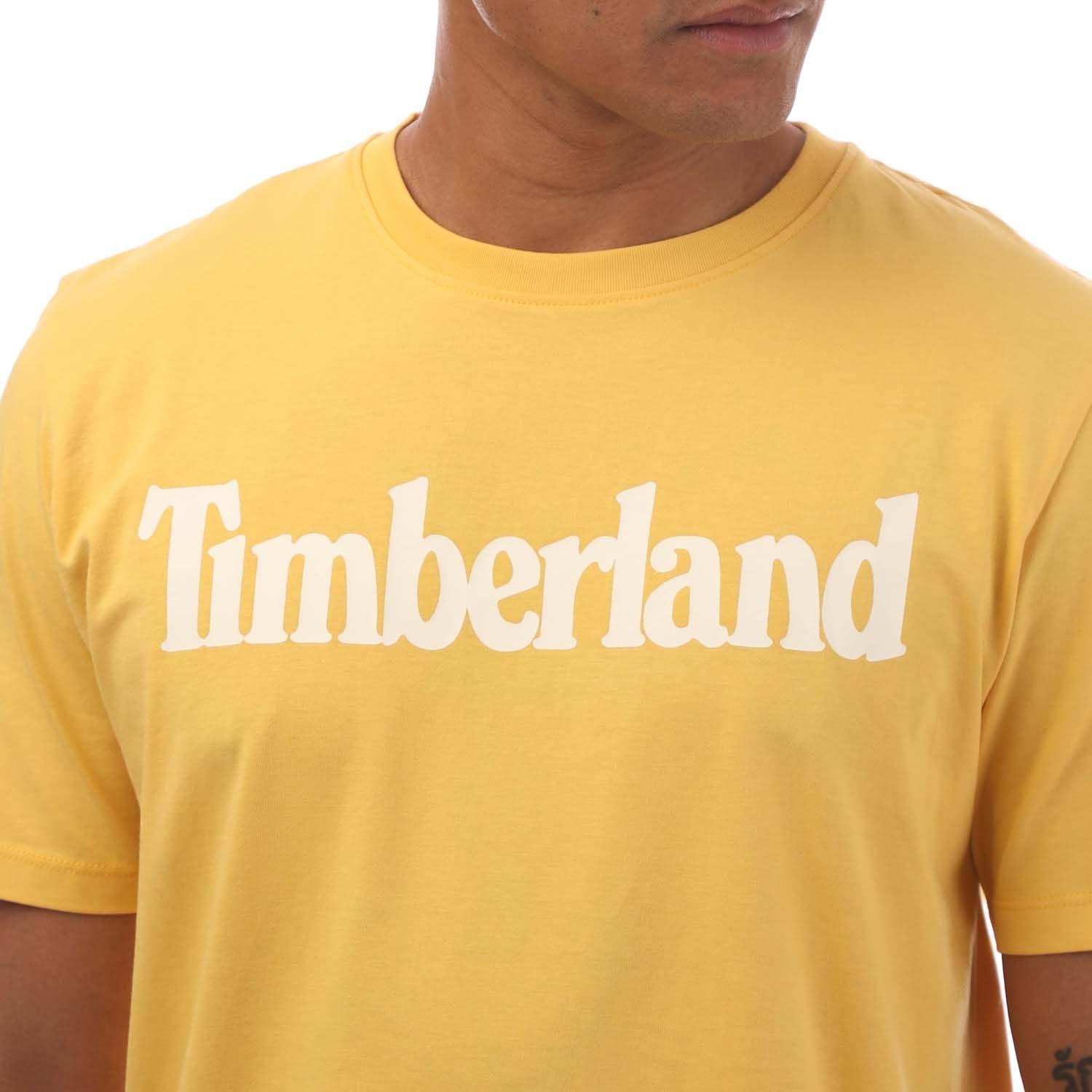 Yellow - Timberland - Northwood Wordmark T-Shirt - 2