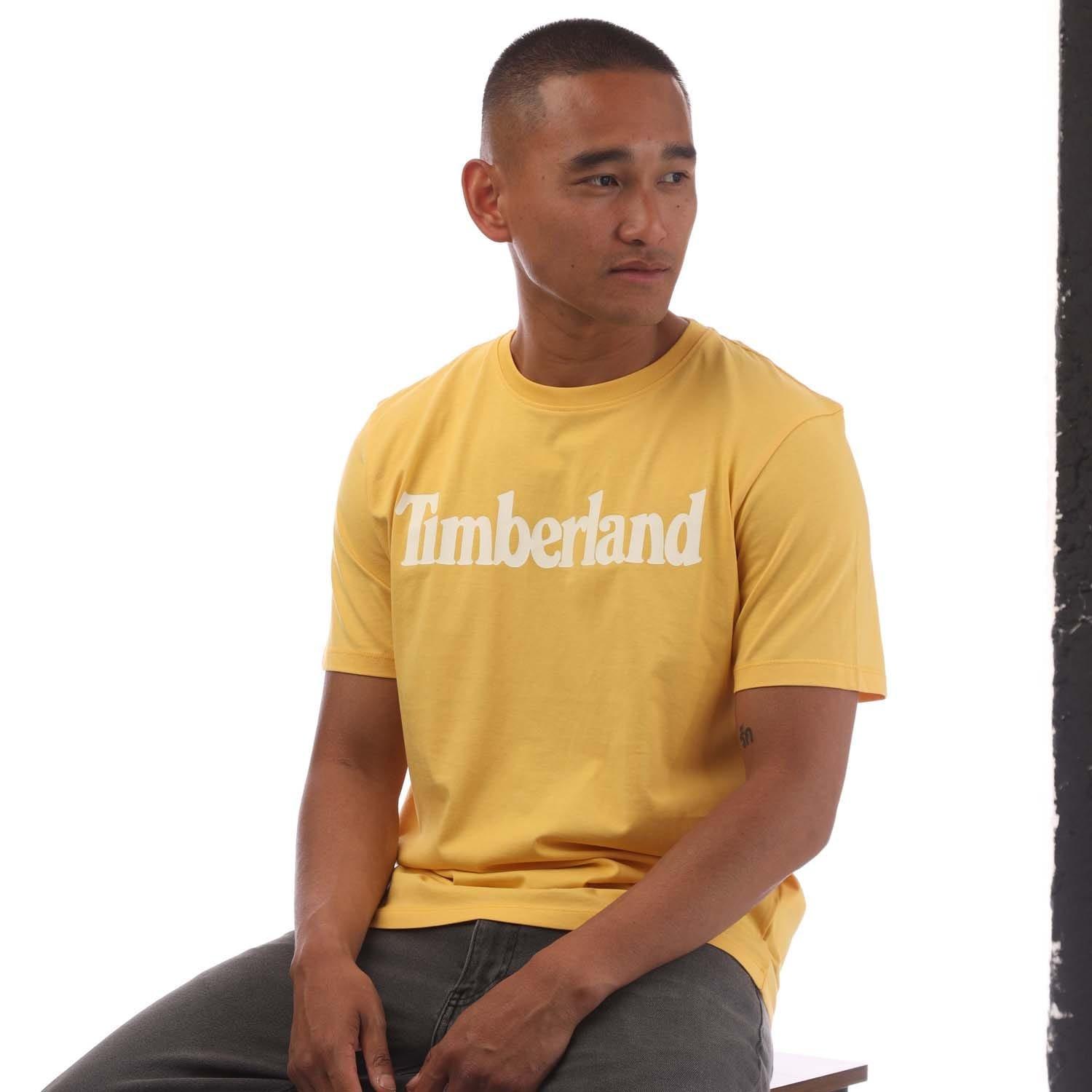 Yellow - Timberland - Northwood Wordmark T-Shirt - 4
