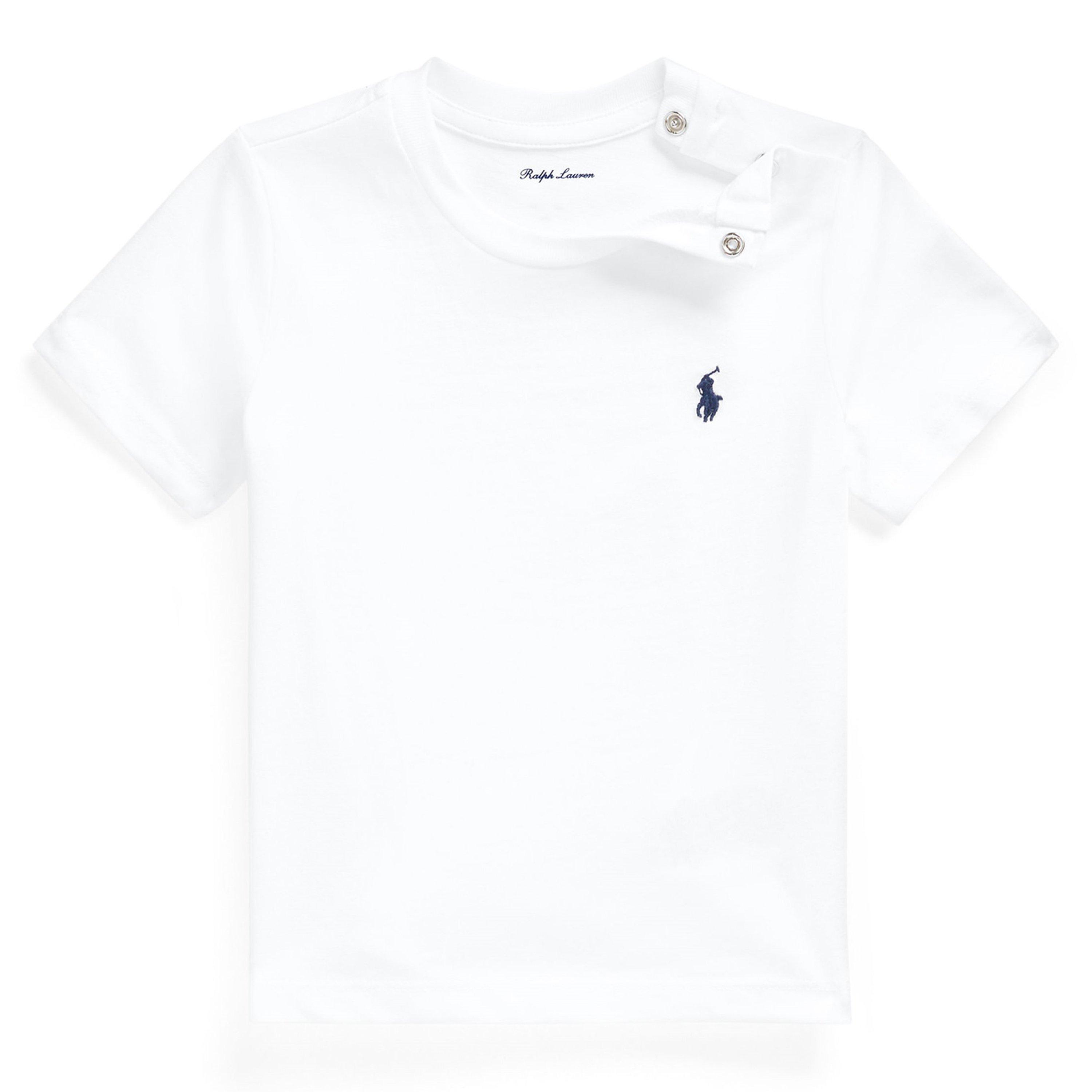 White - Polo Ralph Lauren - Kids' Cotton Short Sleeve Crew Neck T-Shirt - 1
