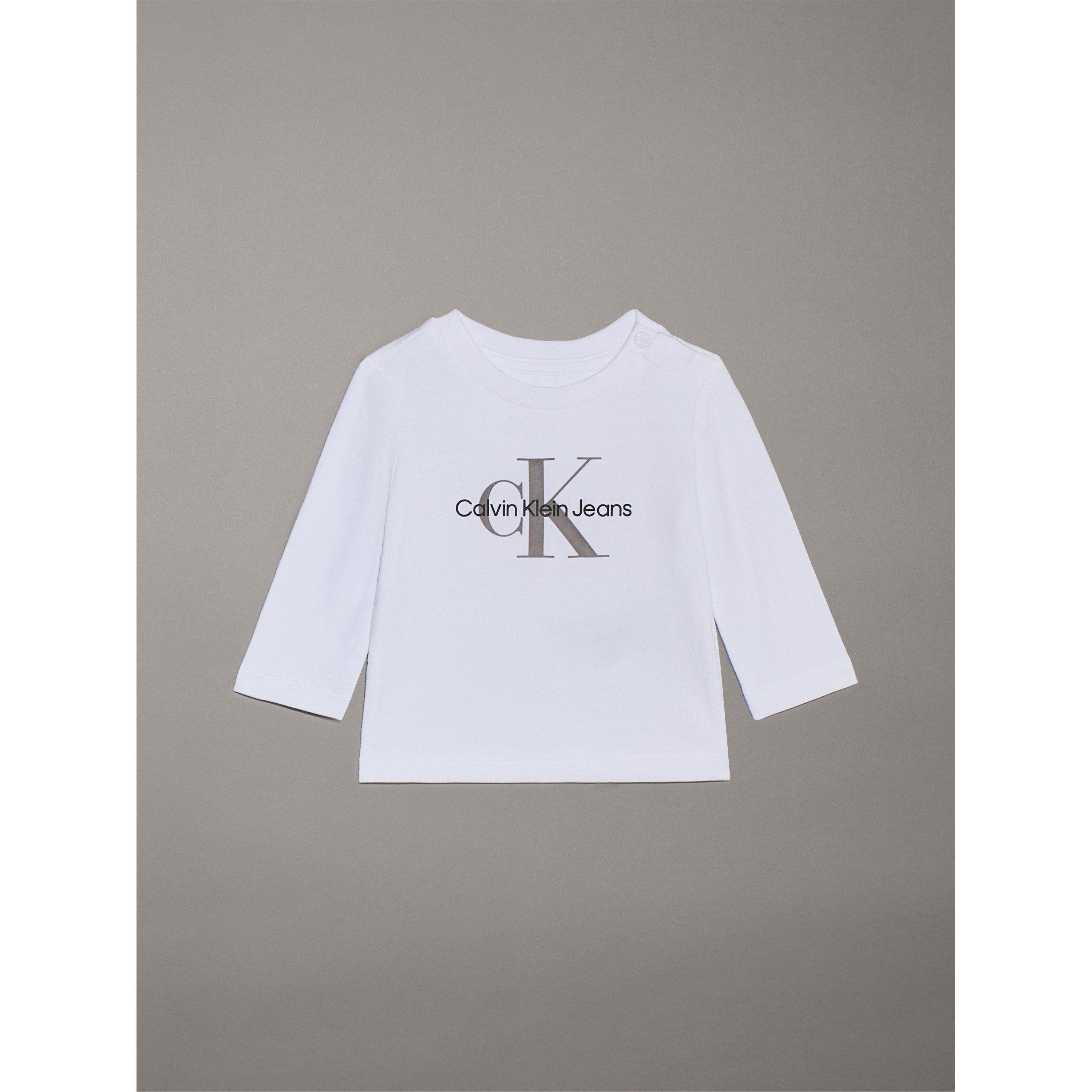 Calvin Klein Jeans  Infant Kids' Monogram Long-Sleeve T-Shirt - White Yaf - 18M (86)