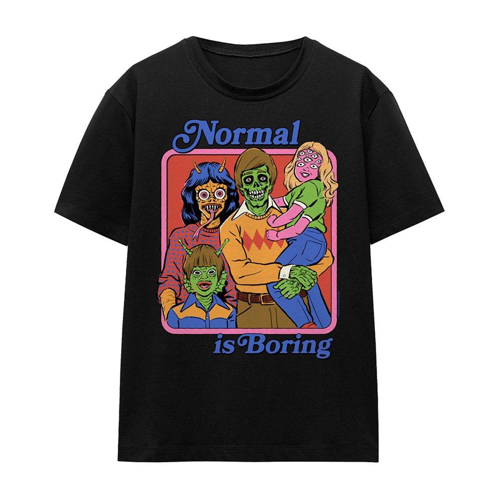 Black - Steven Rhodes - Steven Rhodes Normal Is Boring T Shirt Black - 4