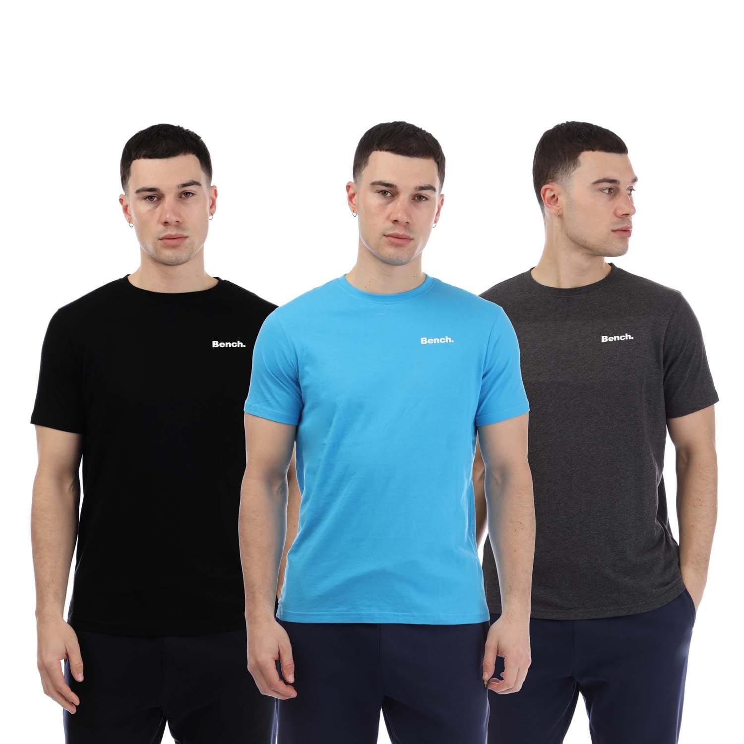 Grey Blue - Bench - Lirrik 3 Pack Logo T-Shirts - 1