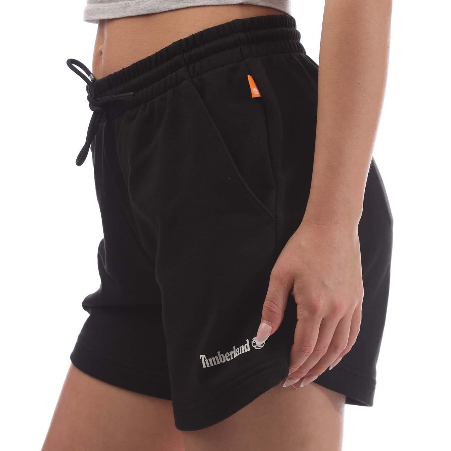 Black - Timberland - Linear Logo Sweat Shorts - 2