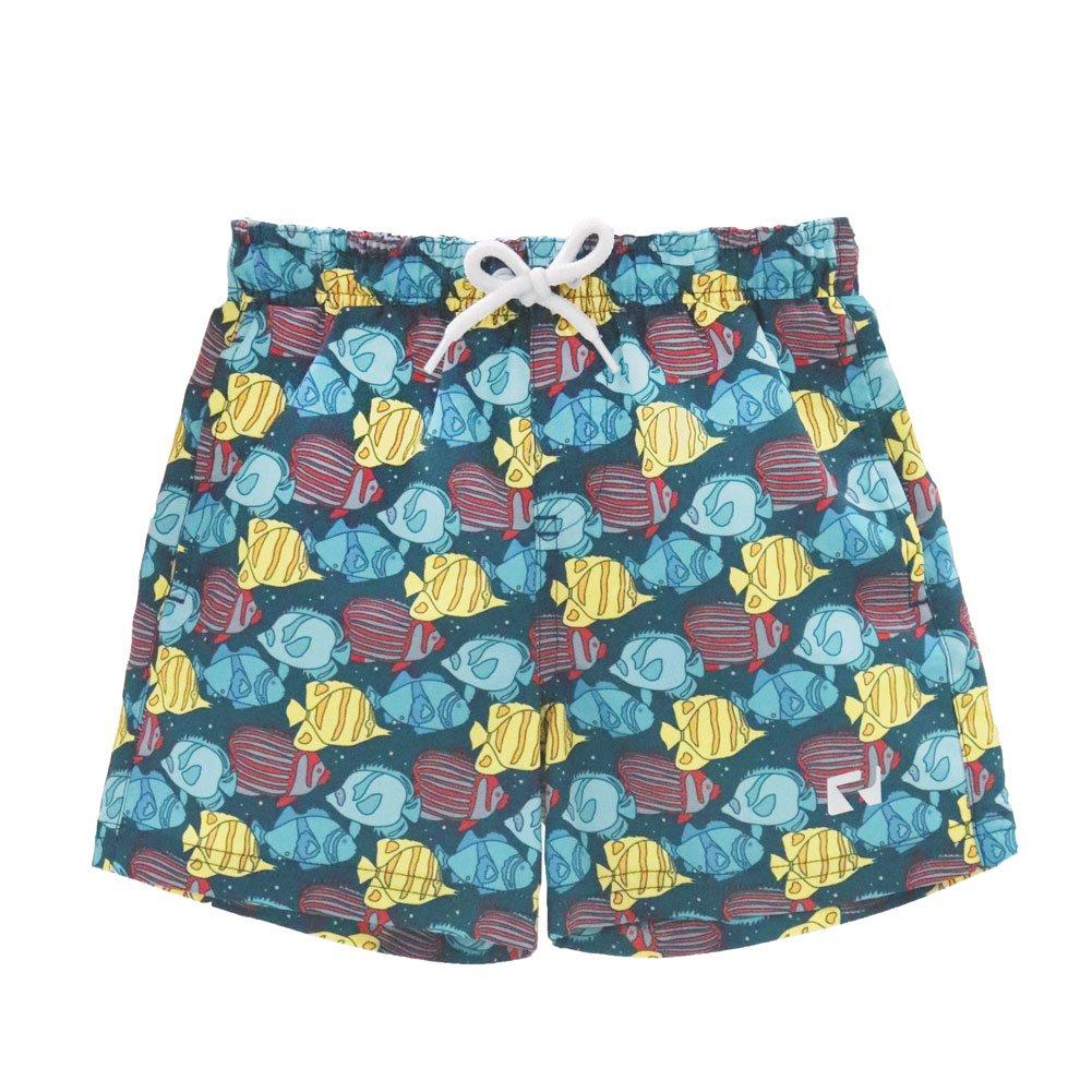 Blue/Yellow - Ript - Tropical Fish Swim Shorts Boys - 1