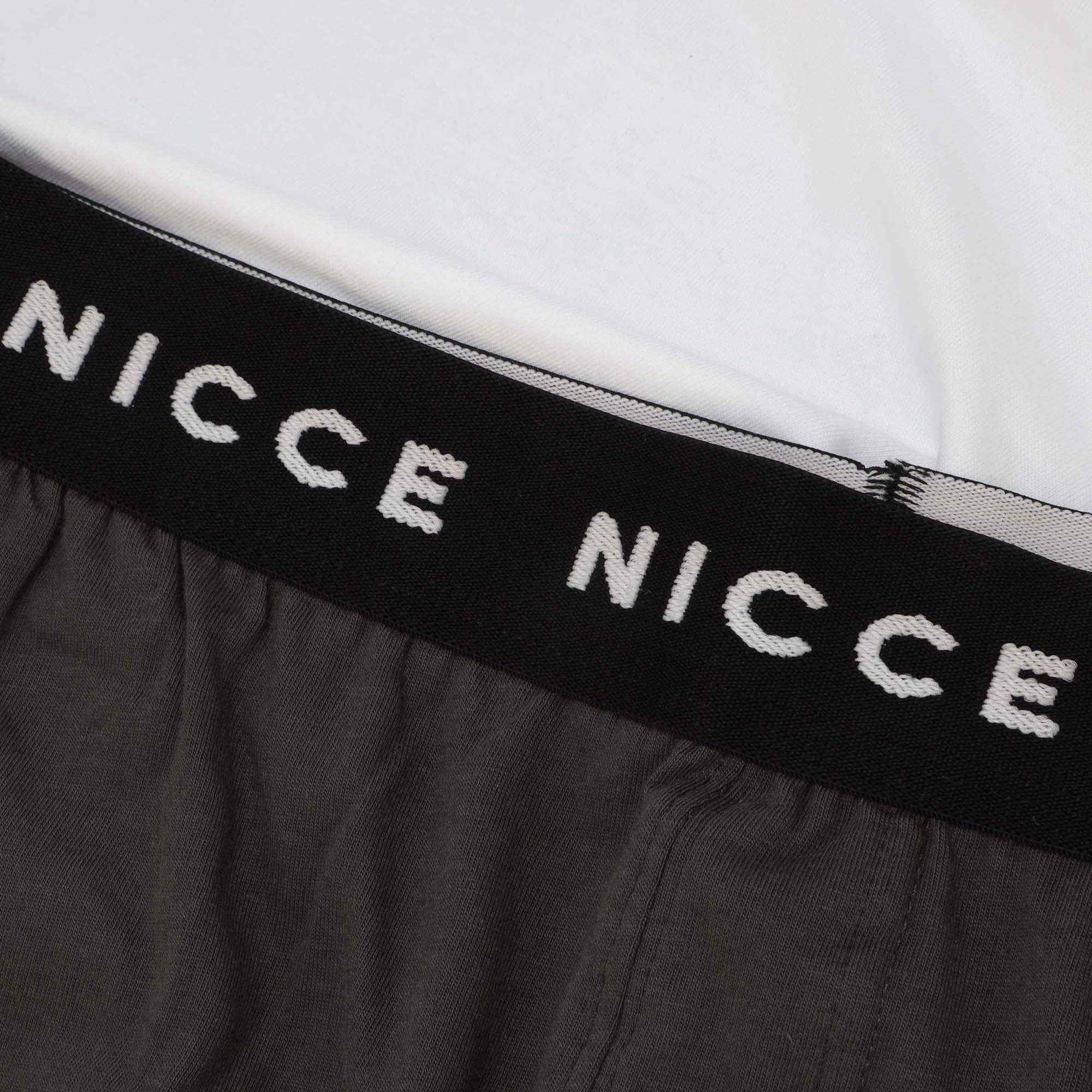 White Grey - Nicce - T-Shirt & Short Lounge Set - 4