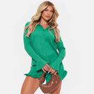 VERDE BRILLANTE - I Saw It First - ISAWITFIRST Textured Frill Hem Shirt Co-Ord - 2