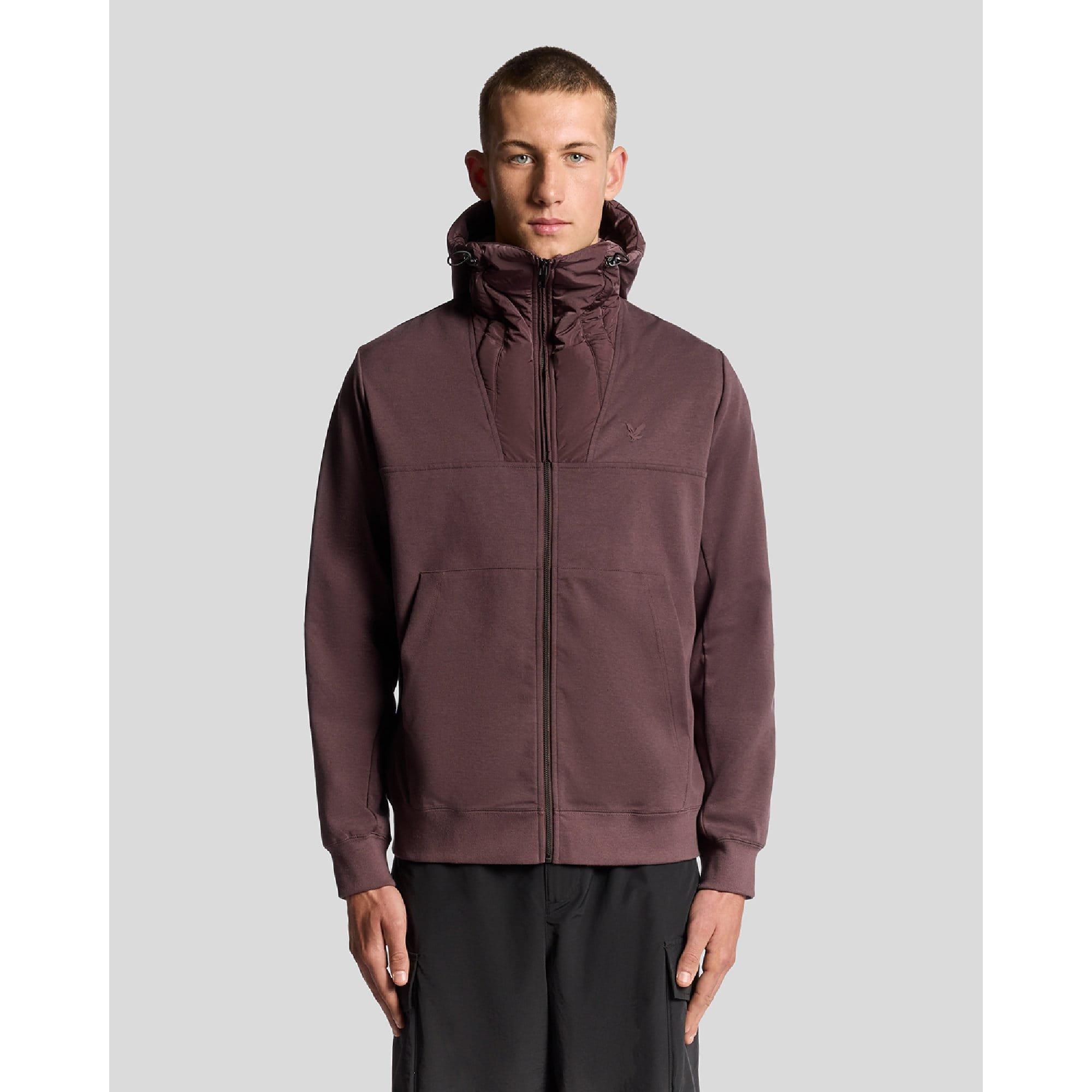 Brown - Lyle and Scott - Panelled Hybrid Jacket - 2
