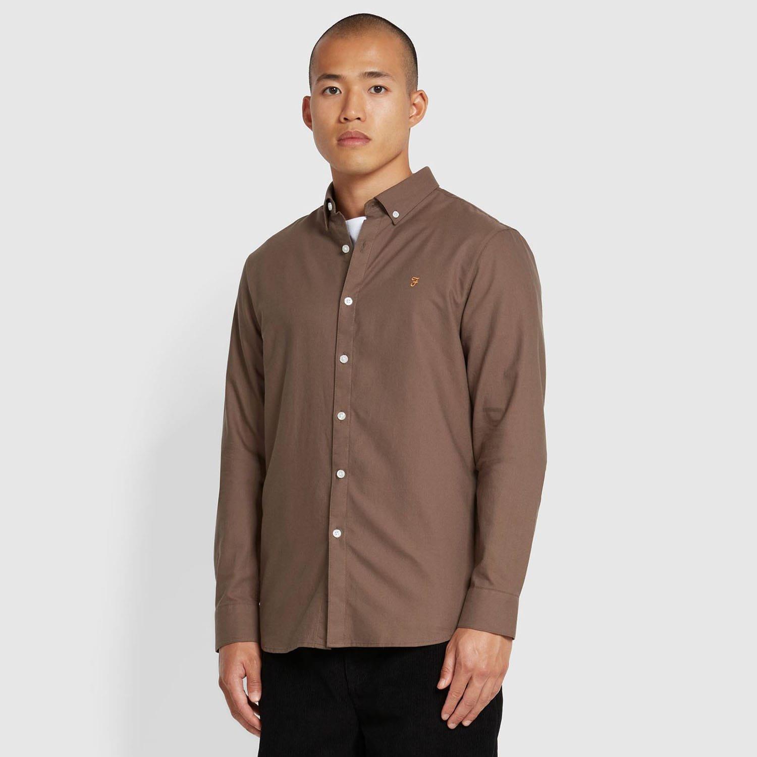 Grey - Farah - Brewer Slim-Fit Shirt - 1