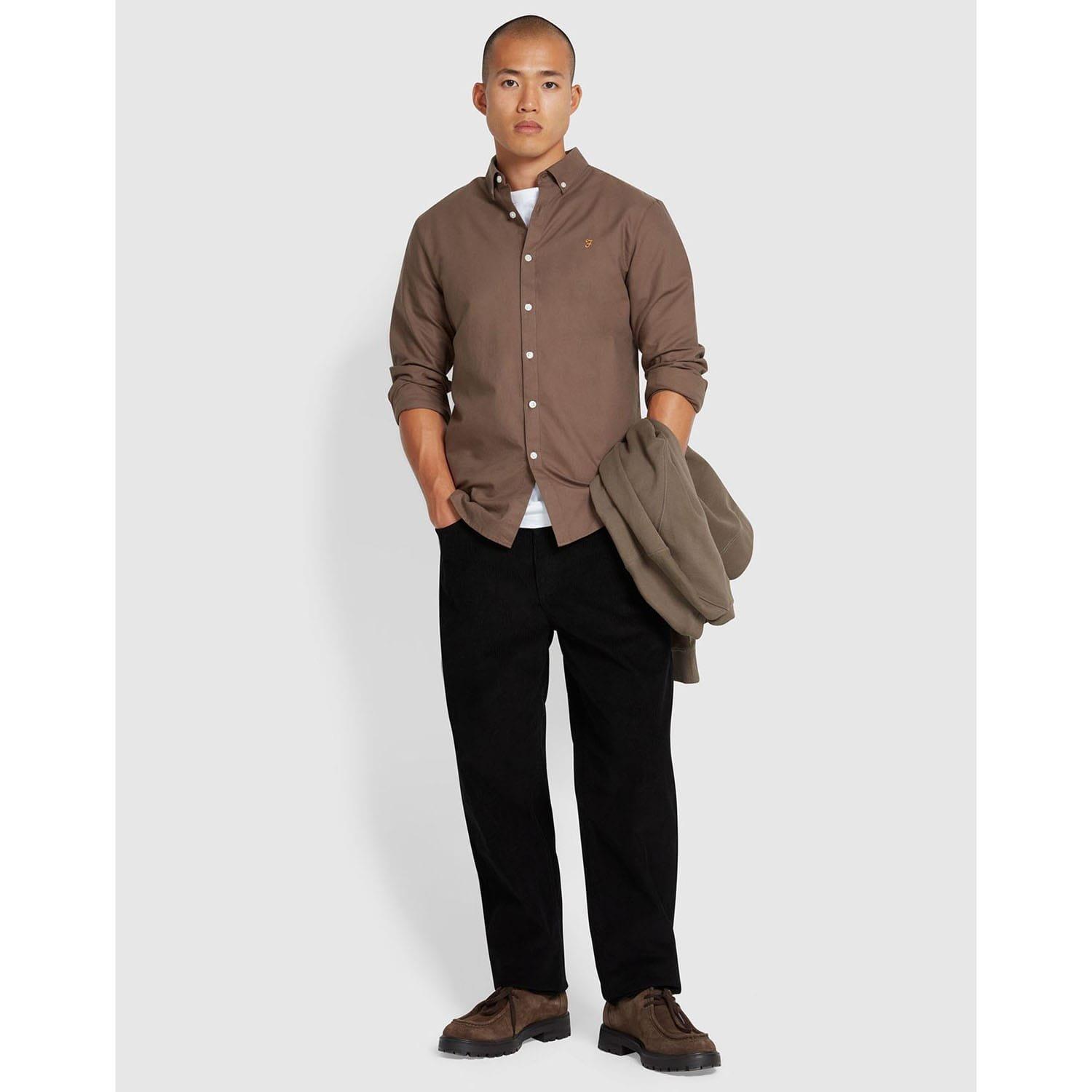 Grey - Farah - Brewer Slim-Fit Shirt - 3