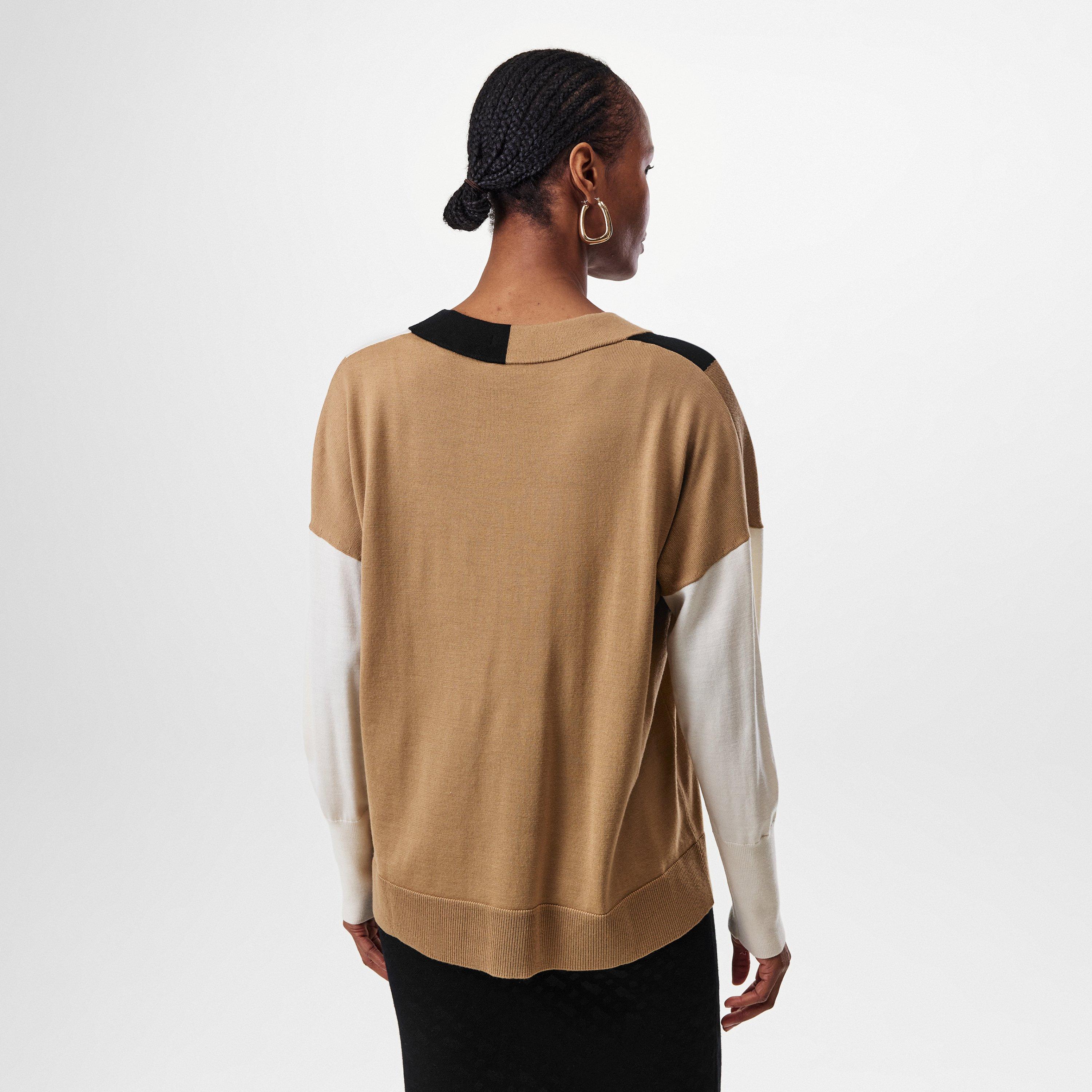 Open Miscellane - Boss - Women's Floricana Tricolour Colour Block Jumper - 4