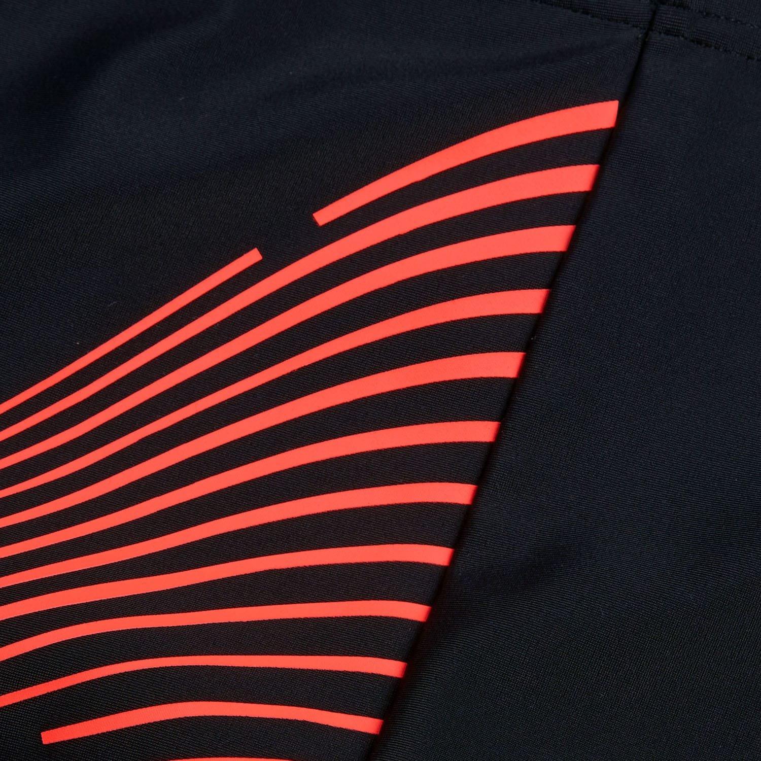 Black Red - Speedo - Medley Logo Aqua Shorts - 5