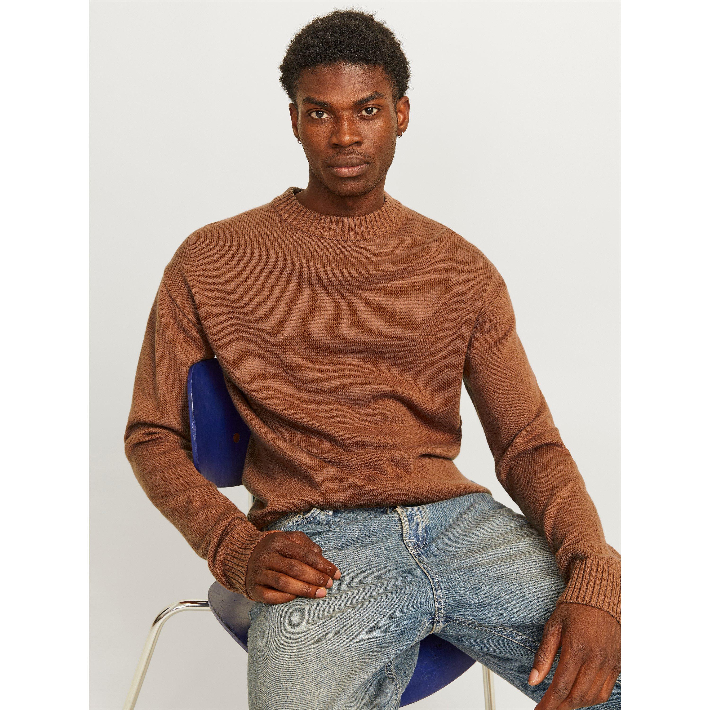 Moka Bisque - Jack and Jones - Relax Crew Neck Jumper - 6