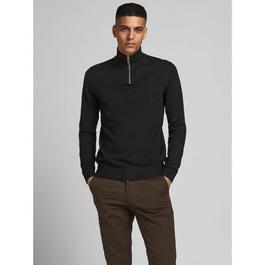 Jack and Jones Emil Knitted Quarter Zip Jumper Mens