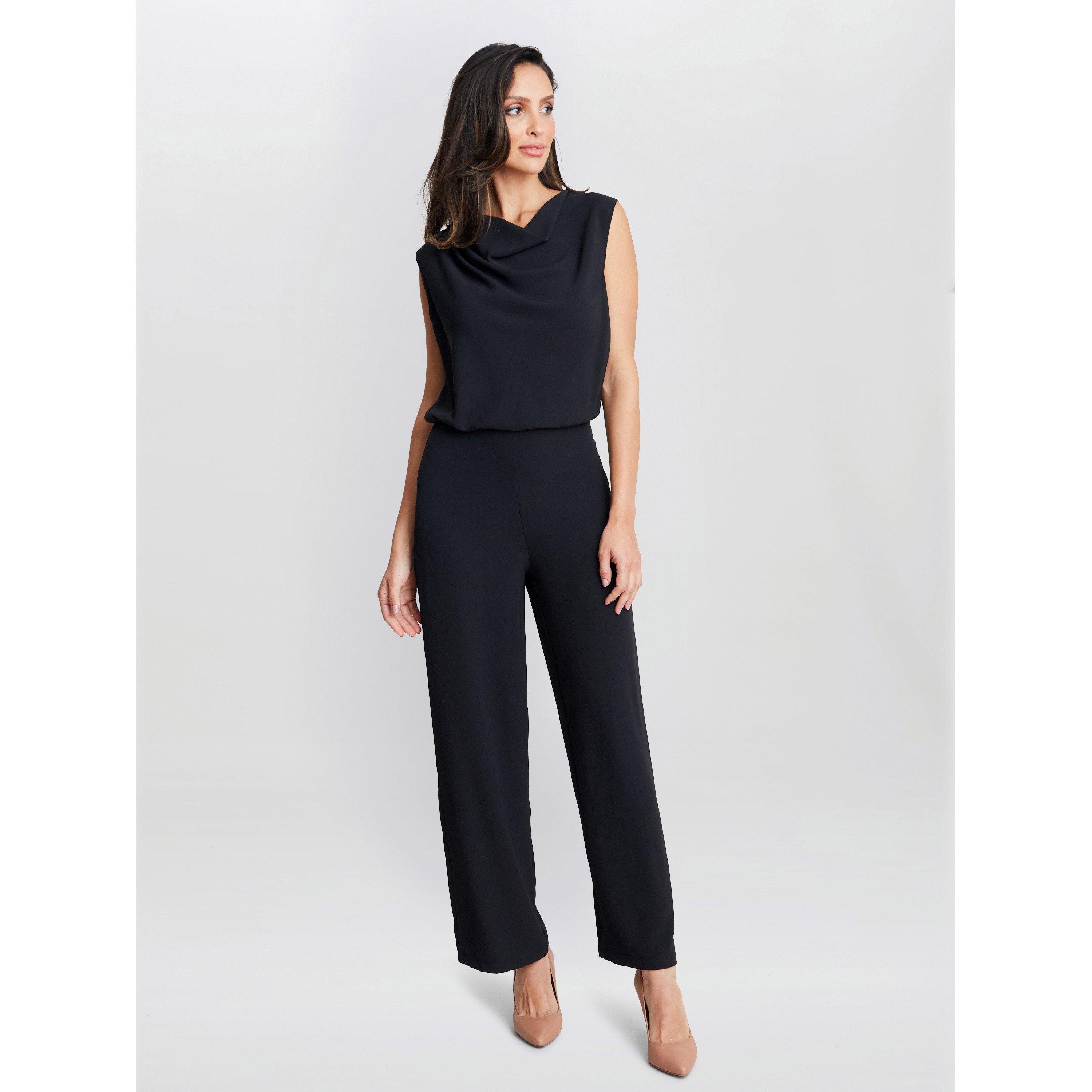 Black - Gina Bacconi - Anaya Crepe Jumpsuit - 3