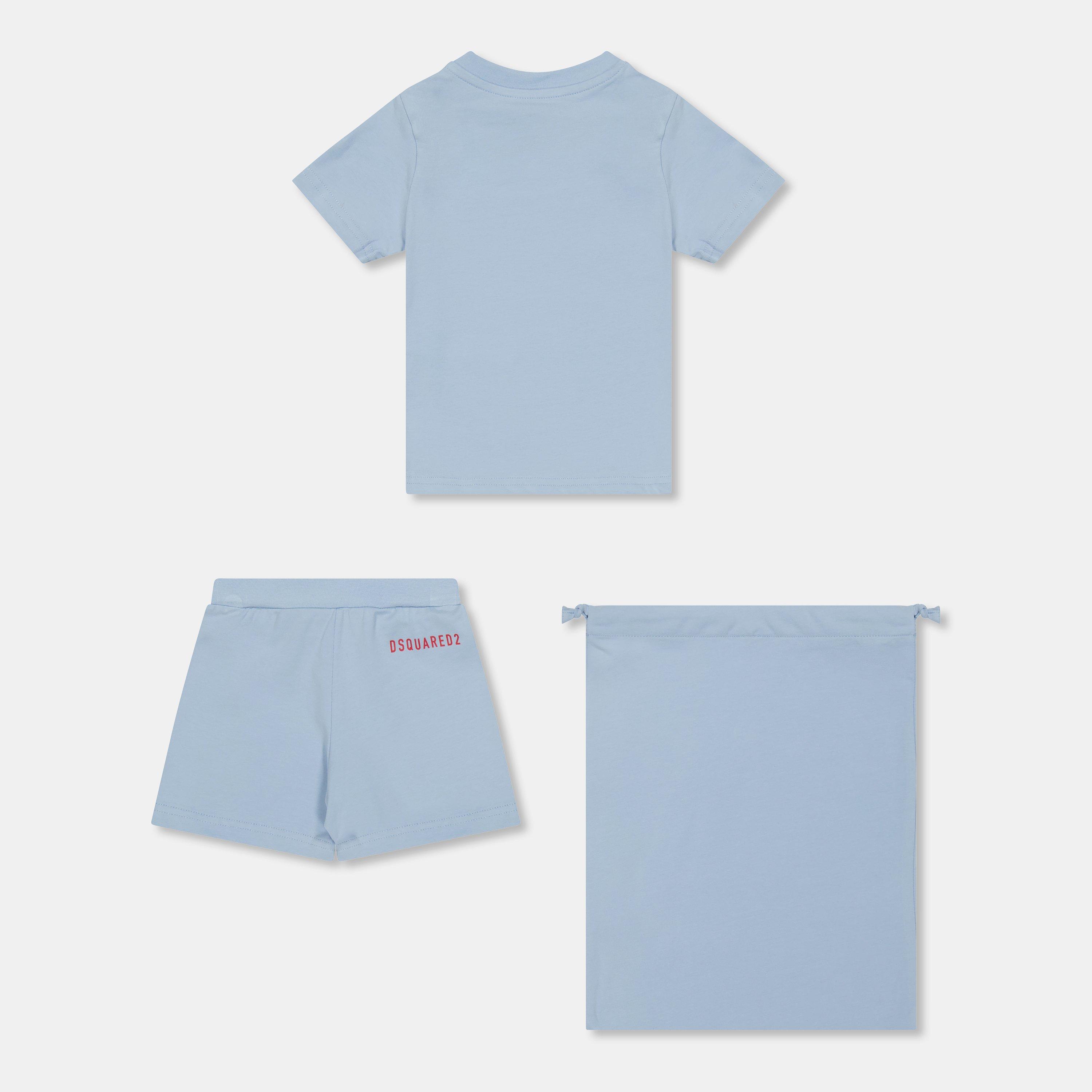 Blue DQ814 - DSquared2 - DSQ Tee & Shorts In61 - 2