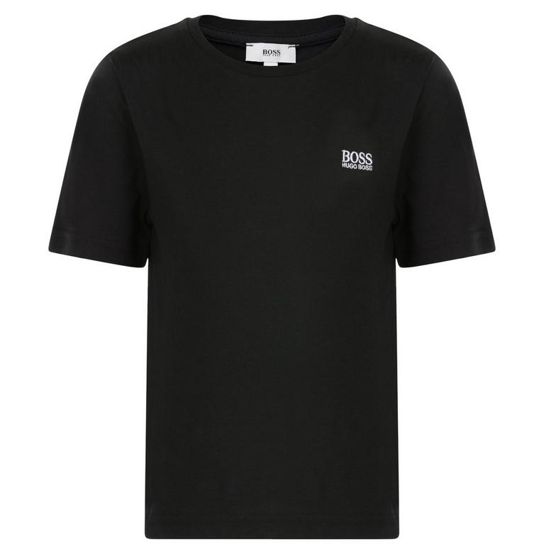 Noir 09B - Boss - Boy'S Small Logo Short Sleeve T Shirt - 1