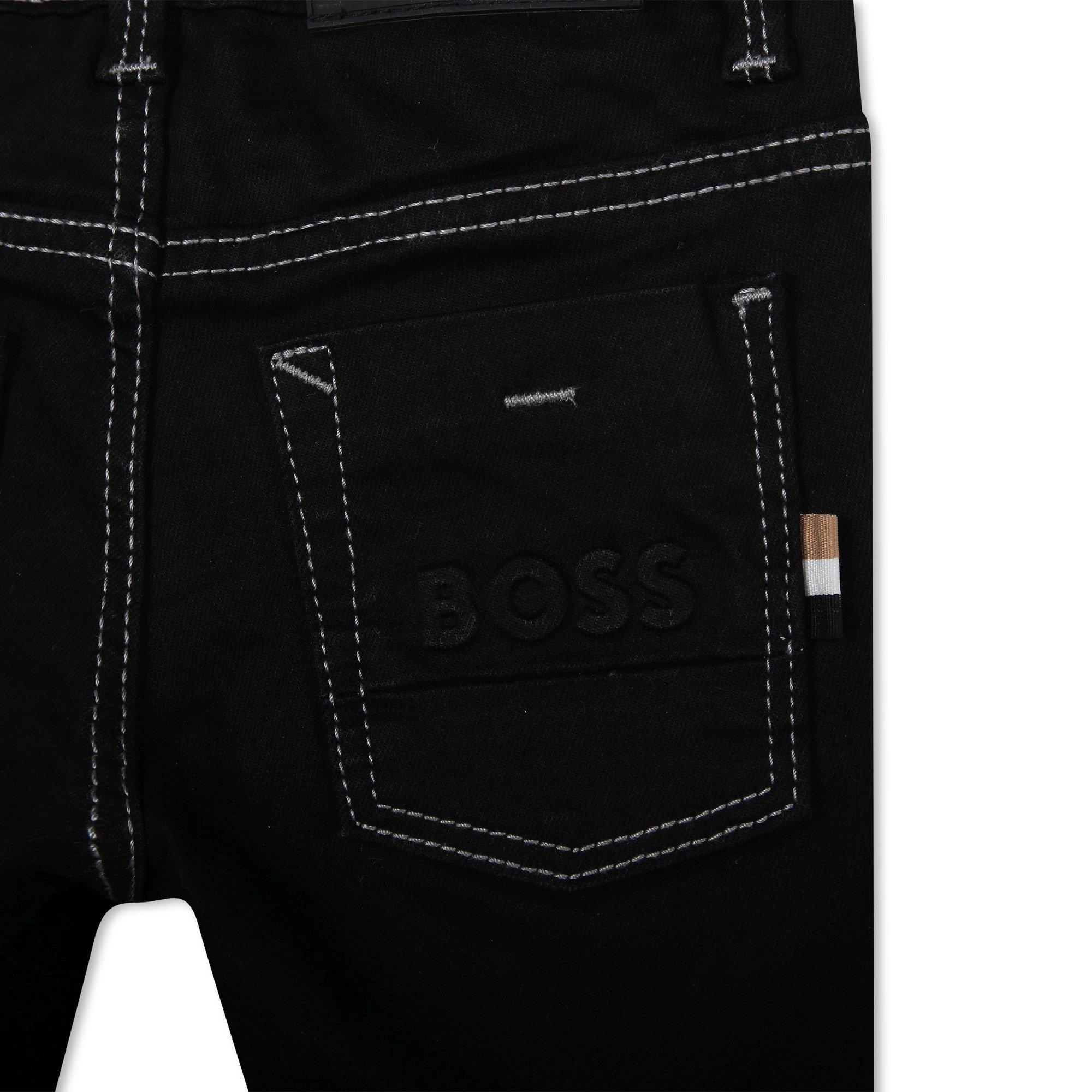Black Z11 - Boss - Kids Logo Denim Slim Jeans, Slim Fit - 3