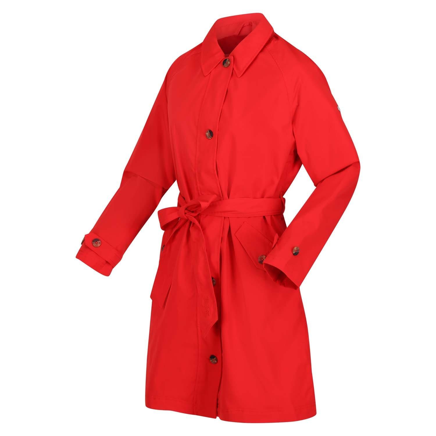 Red - Regatta - Madalyn Waterproof Tie Belt Coat - 1