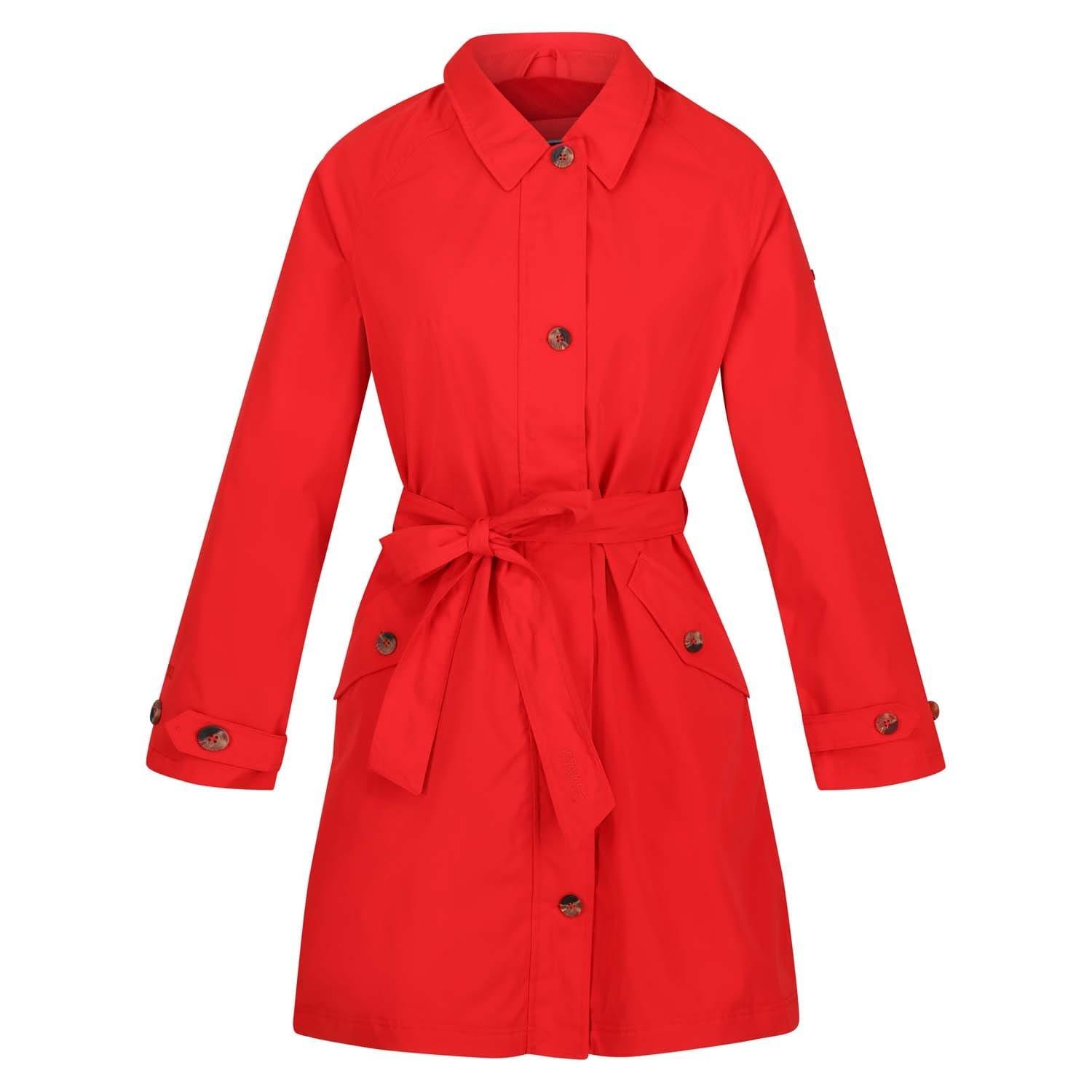 Red - Regatta - Madalyn Waterproof Tie Belt Coat - 3