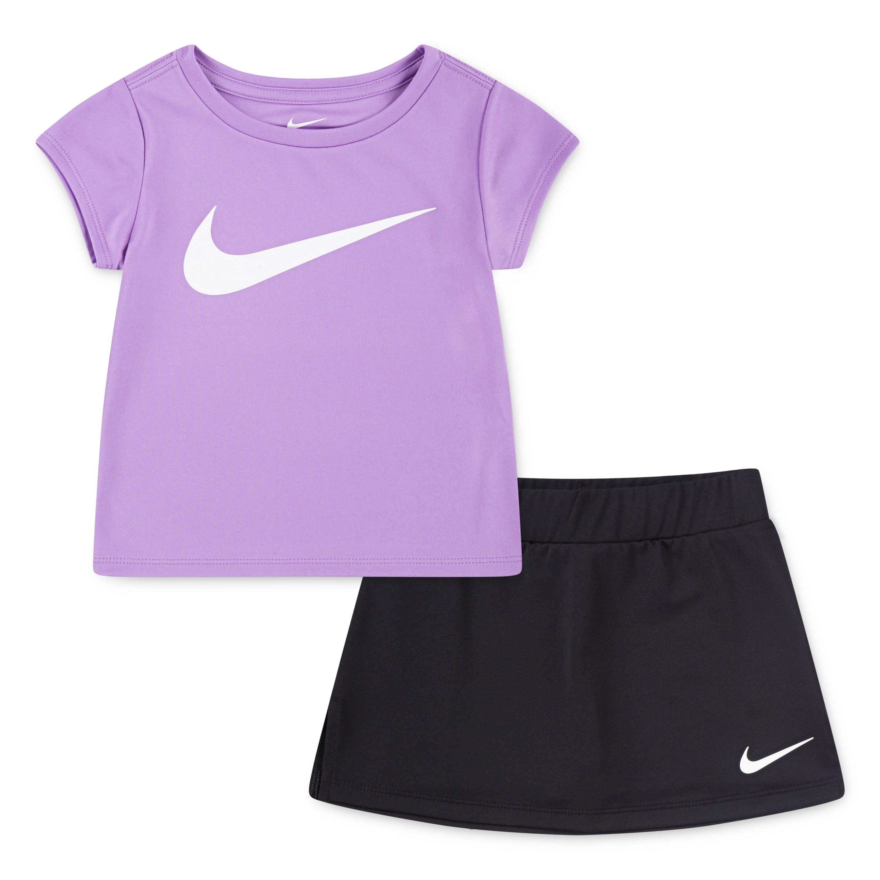 Nike  Kids' Dri-Fit Scooter Top And Skirt Set - Rush Fuchsia - 5-6 Yrs