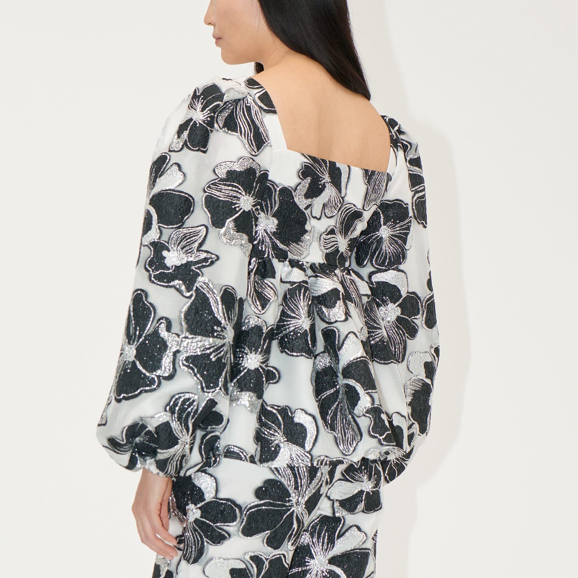 Multi Colour - Stine Goya - Square Neck Long Sleeve Top - 2