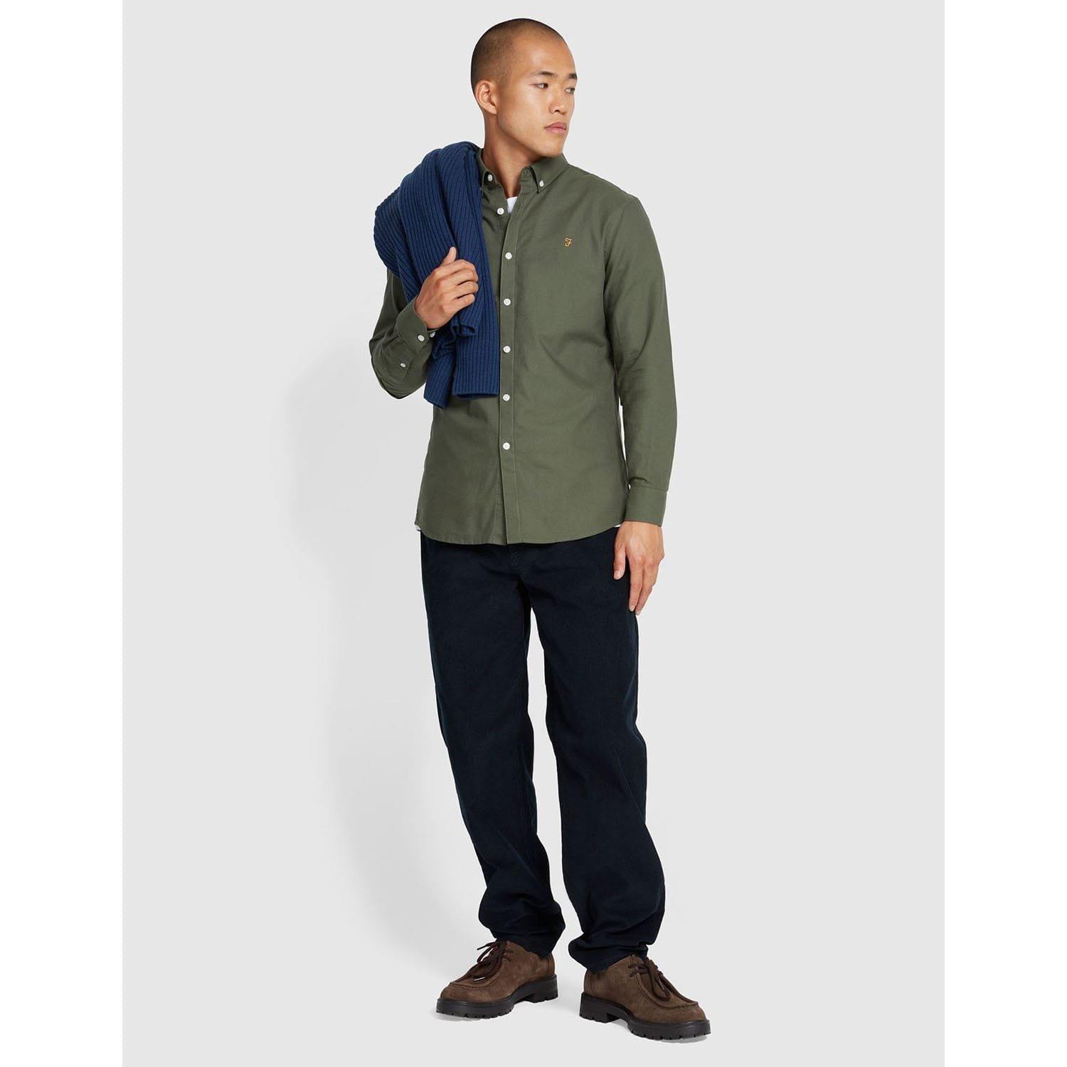 Green - Farah - Brewer Slim-Fit Shirt - 3