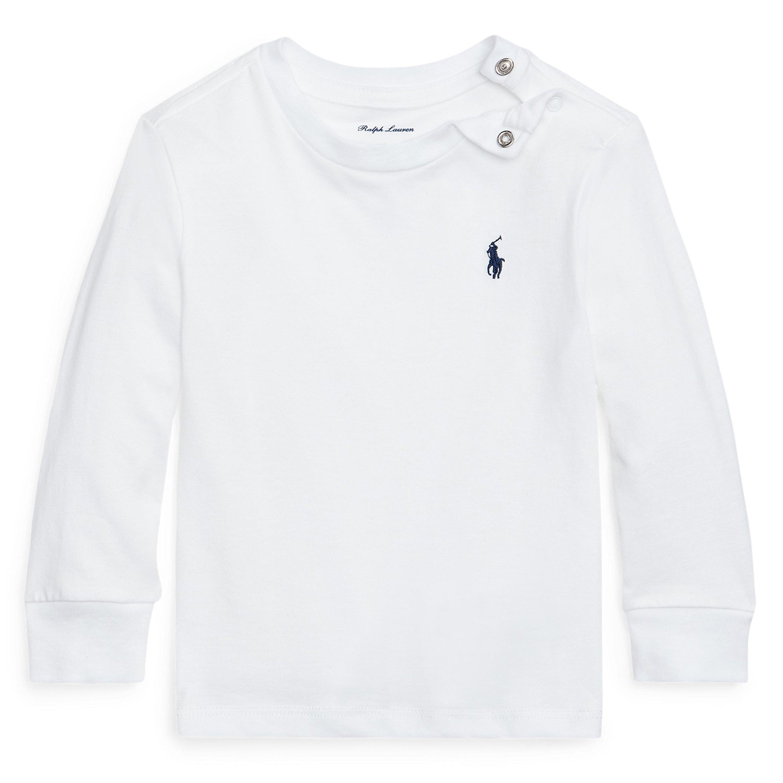 Polo Ralph Lauren  Baby Boys Long Sleeve T Shirt - White - 12 Mnth