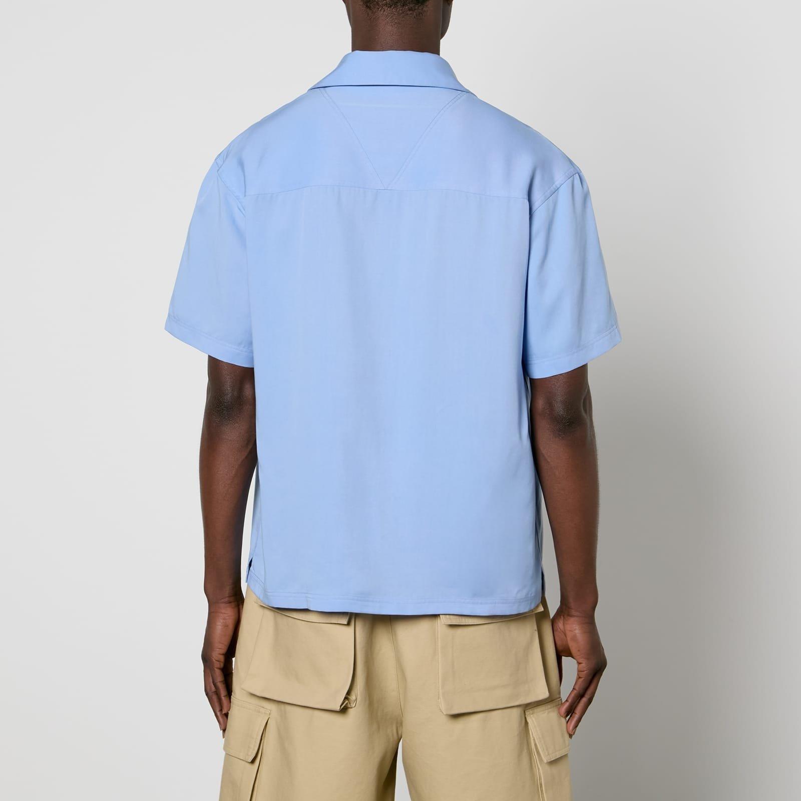 Blue - Represent - Collar Short Sleeved Bowling Shirt - 2