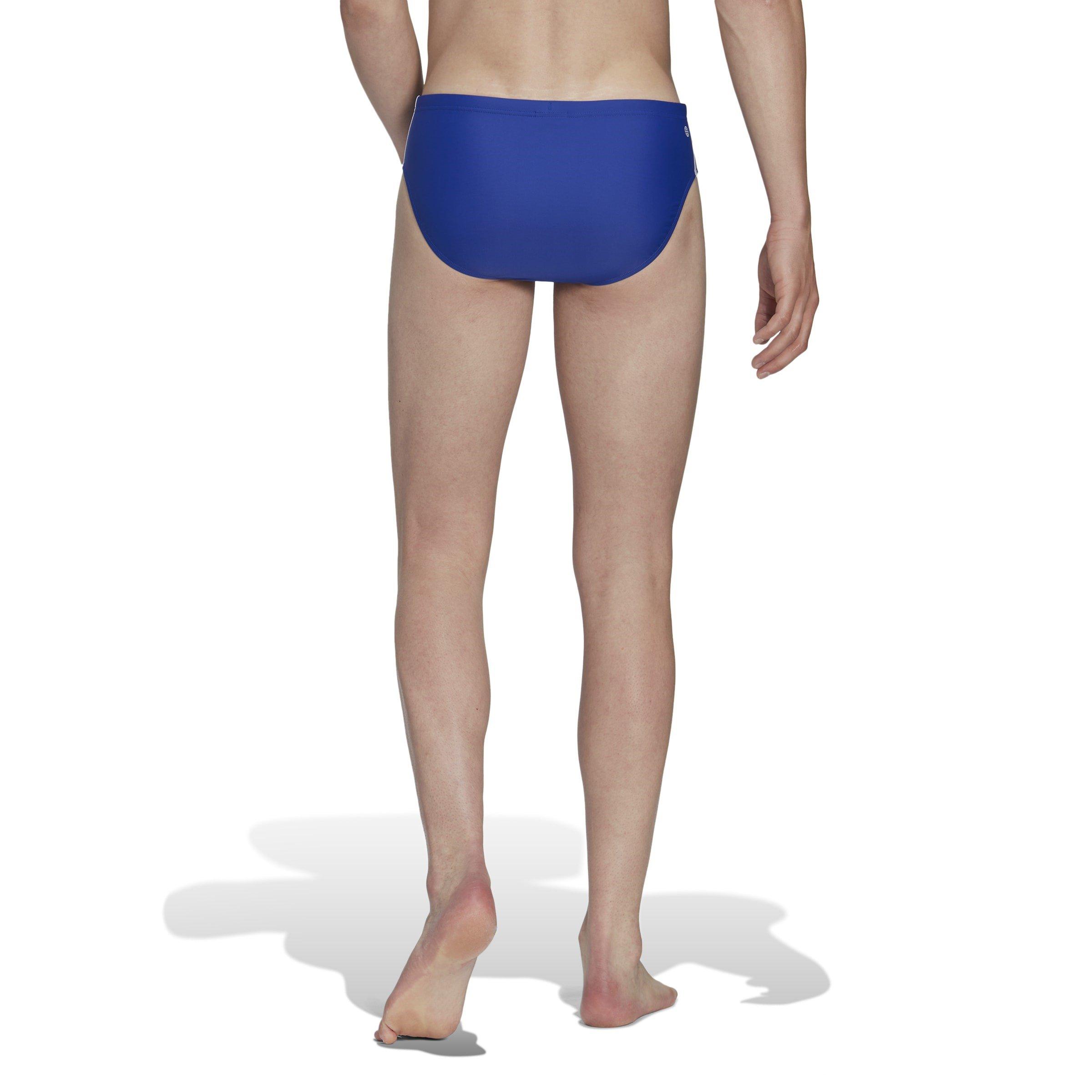 Bleu/Blanc Lucide - adidas - 3 Stripe Swim Briefs - 3