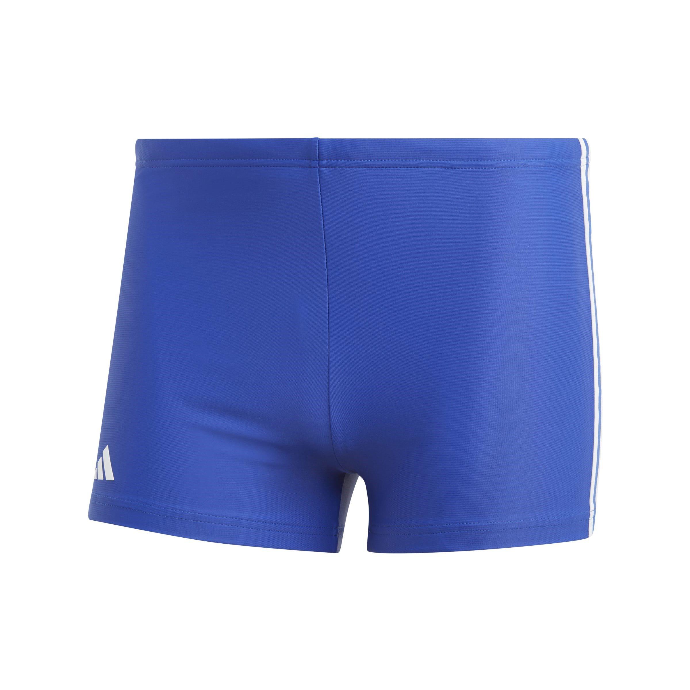 Adidas Men's 3 Stripe Swimming Shorts - Lucid Blue/Whte - 26