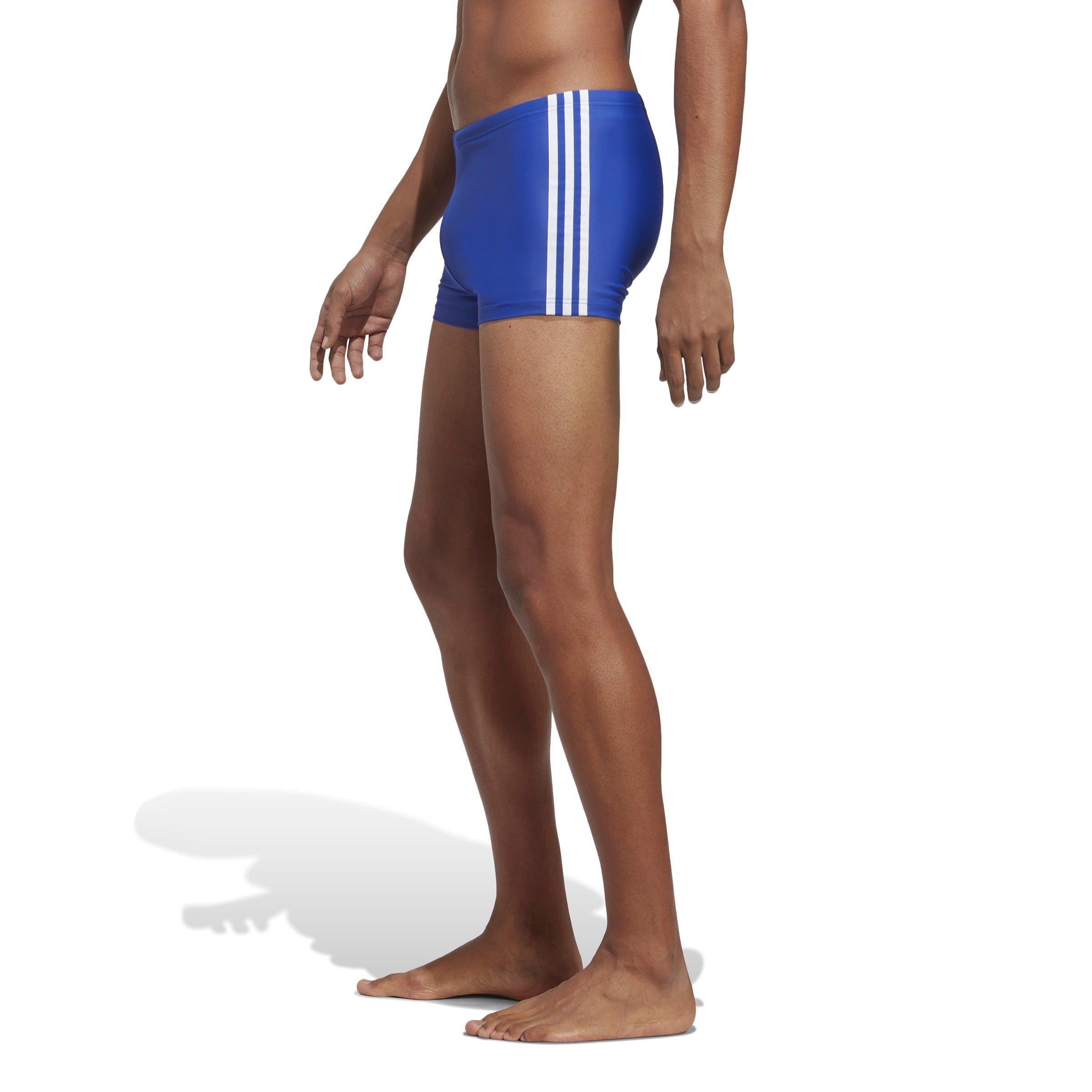 Azul Claro/Branco - adidas - 3 Stripe Swimming Shorts Mens - 5