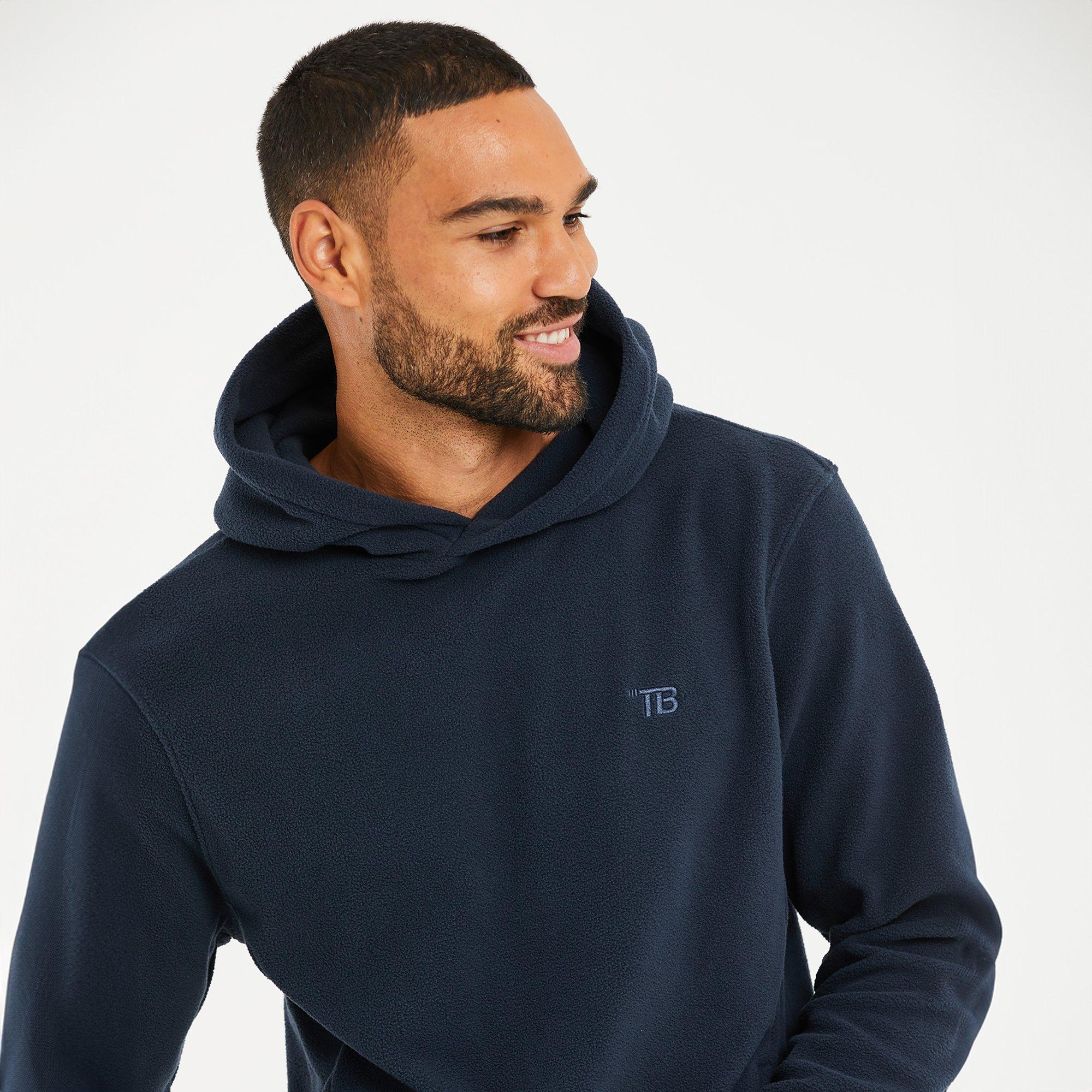 Navy - Threadbare - Microfleece Overhead Hoodie - 4