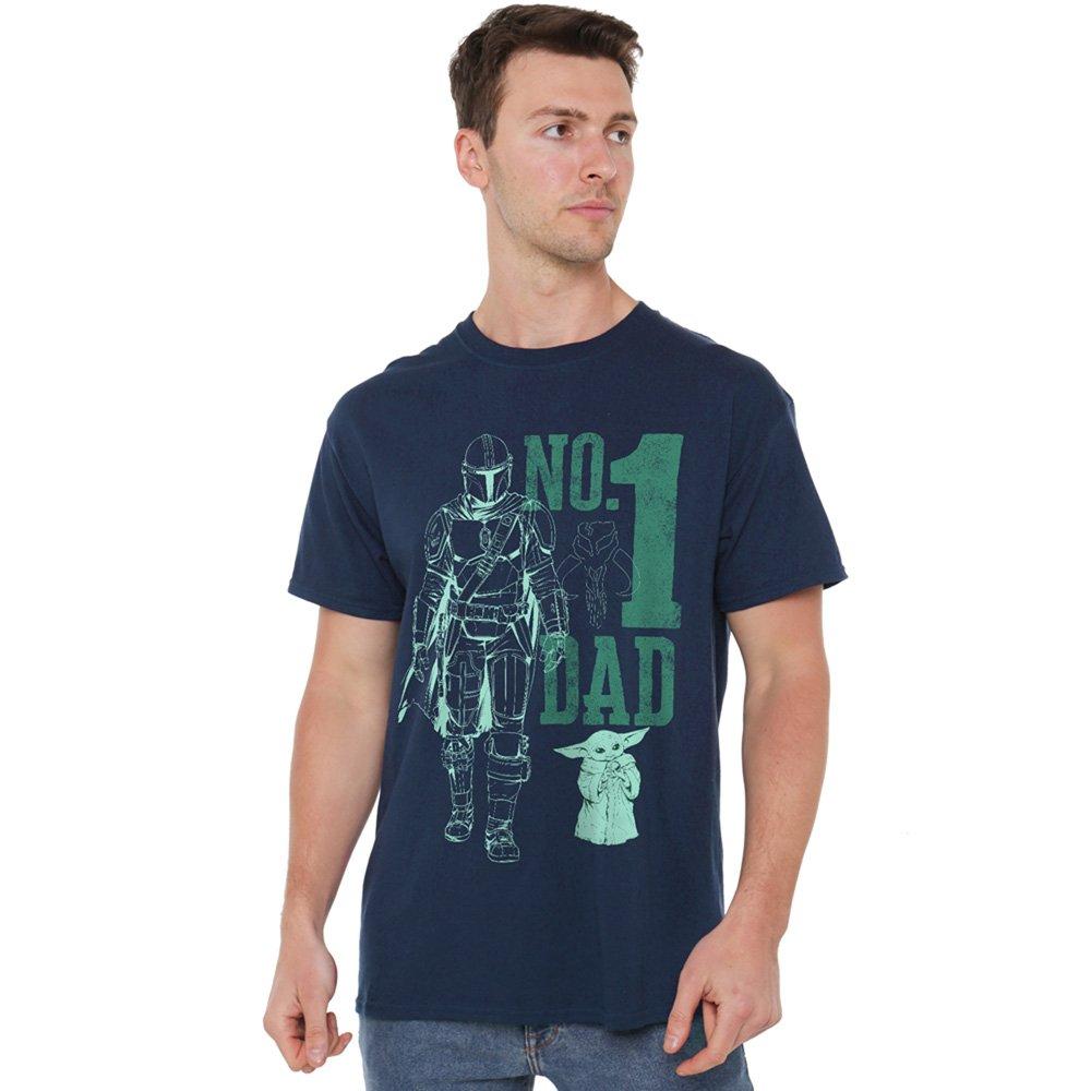 Star Wars Men's Mando No. 1 Dad T-Shirt Navy - XL
