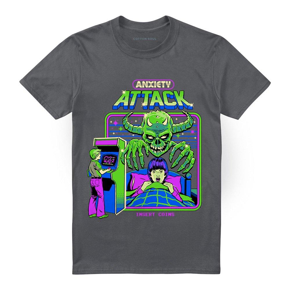 Charcoal - Steven Rhodes - Steven Rhodes Anxiety Attack T-Shirt Charcoal - 4
