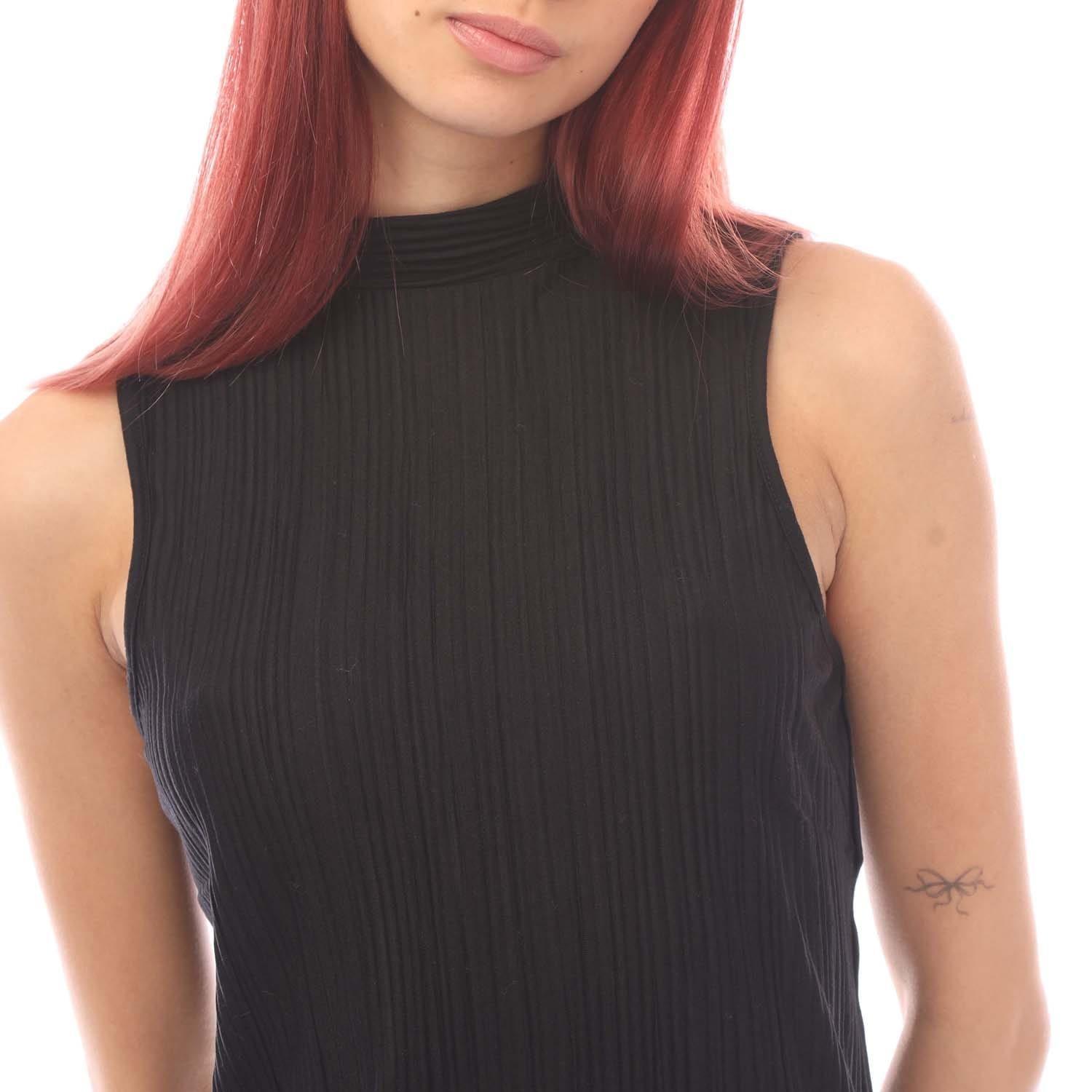 Black - Vero Moda - Cira Plisse Tank - 3