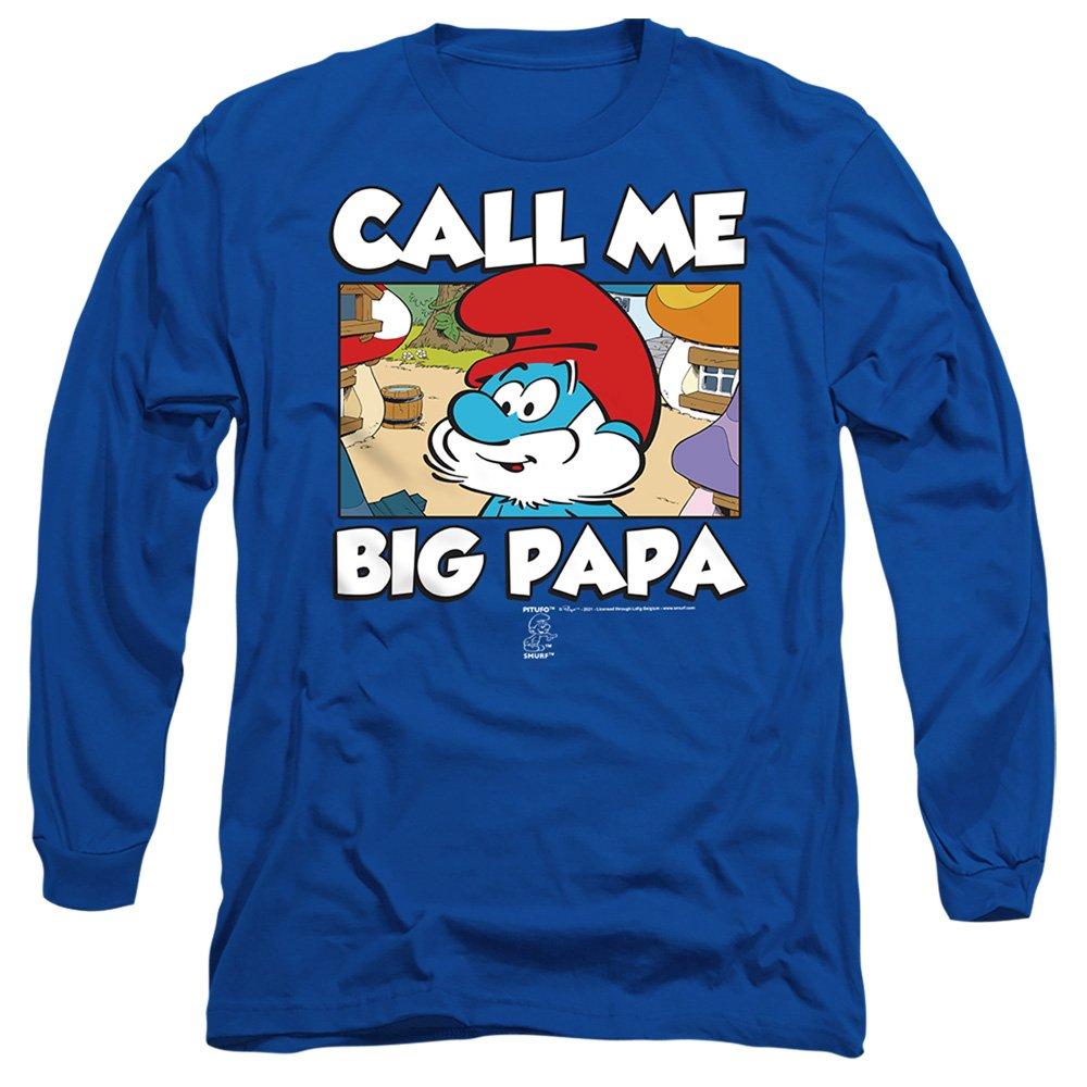 Blue - Other - Smurfs Call Me Big Papa Long Sleeve T-Shirt Royal - 1