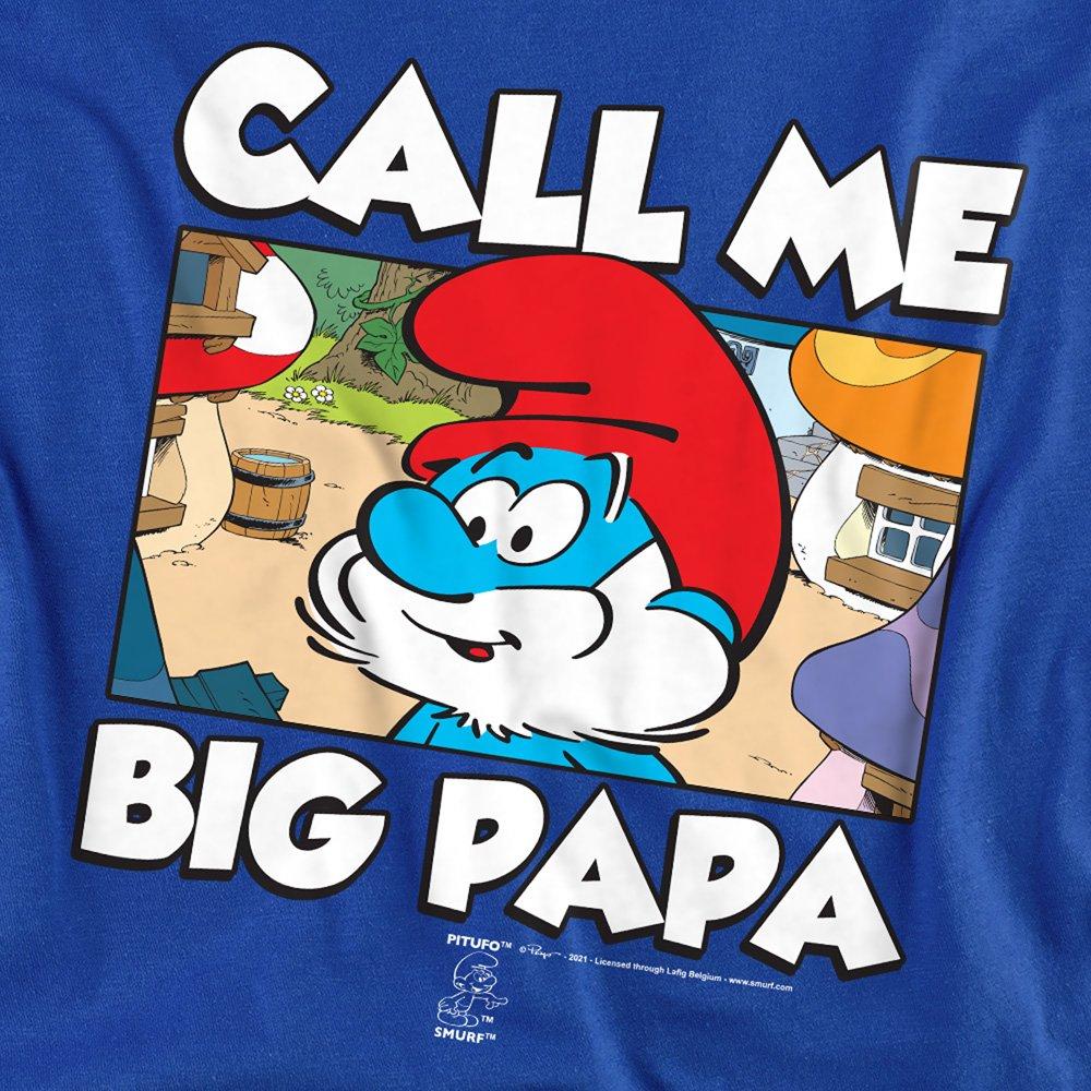 Blue - Other - Smurfs Call Me Big Papa Long Sleeve T-Shirt Royal - 2