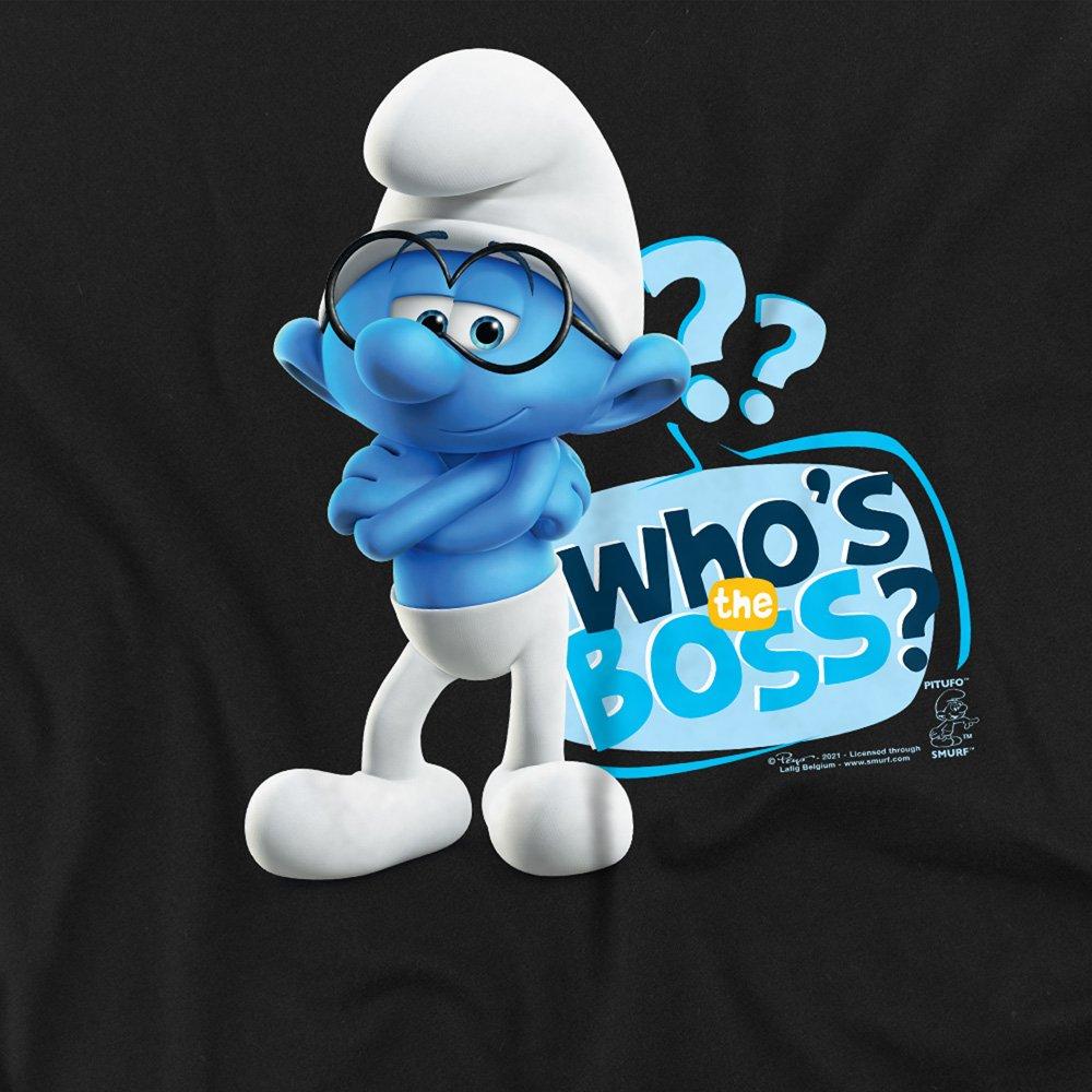 Black - Other - Smurfs Brainy WhoS The Boss? T Shirt Black - 2