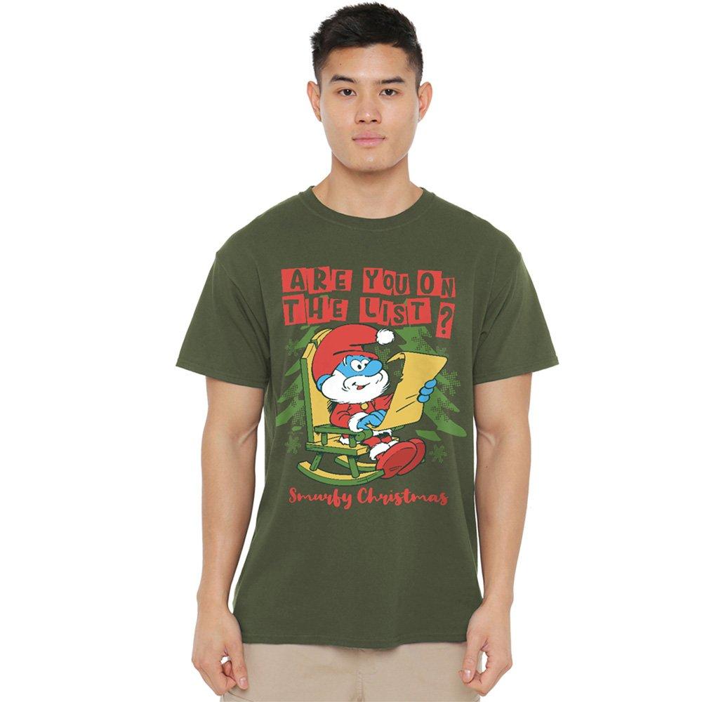 Green - Other - Smurfs Christmas Papa Smurf Are You On The List T - 1
