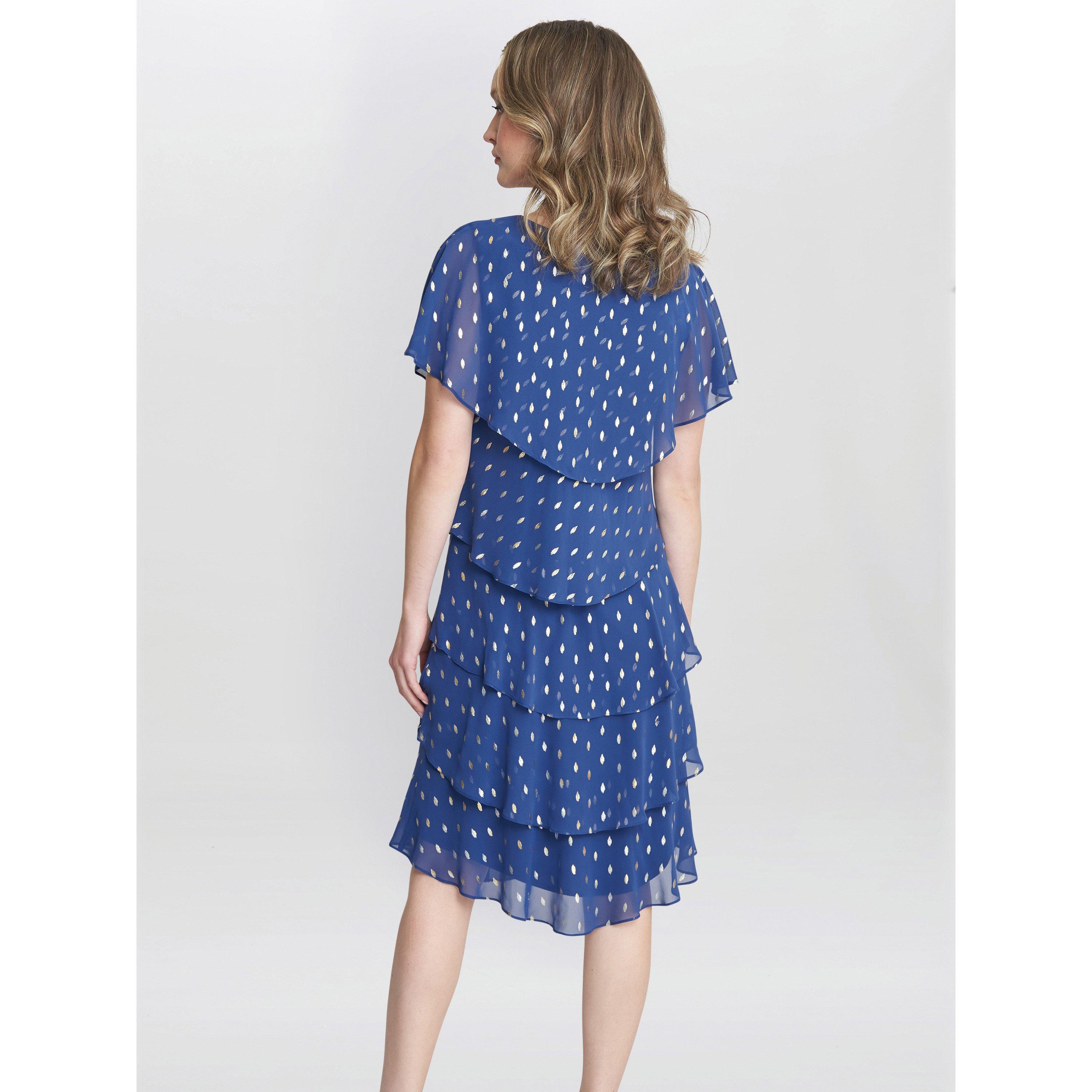 Wedgewood - Gina Bacconi - Juliette Foil Print Tier Dress - 2