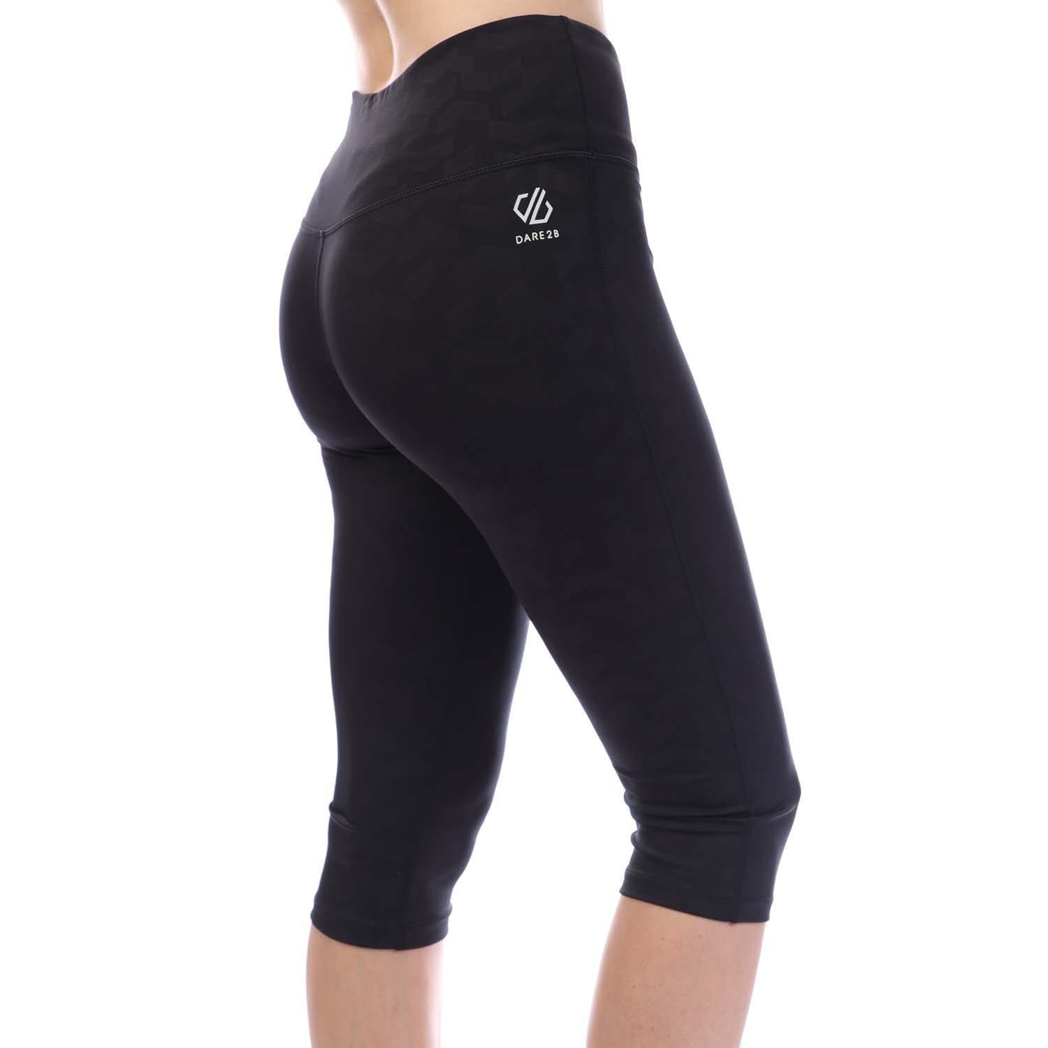 Black - Dare 2b - Influential three quarter Leggings - 4
