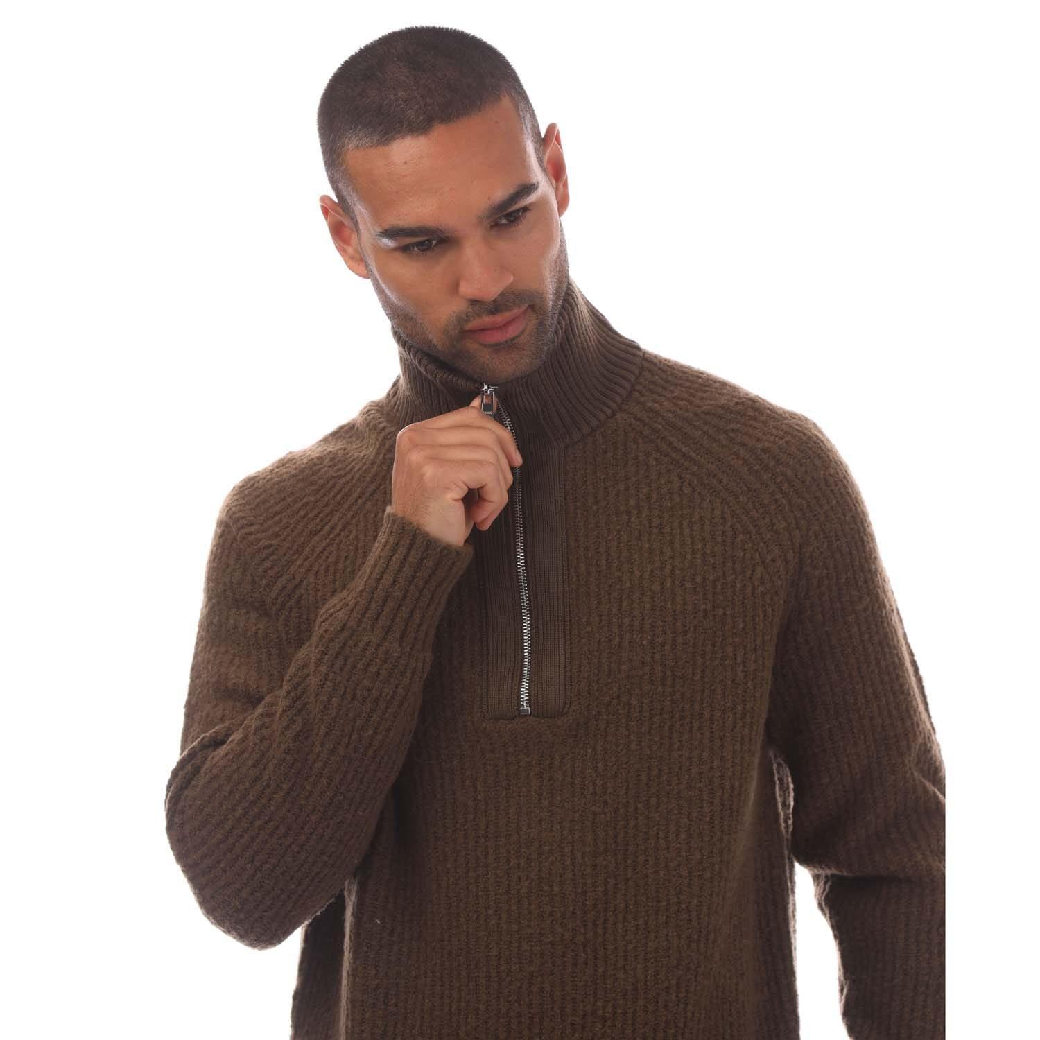 Green - Boss - C-Ebrezzo Quarter-Zip Sweater - 3
