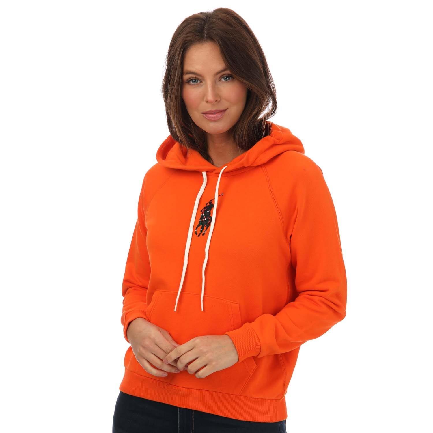 Orange - Ralph Lauren - Beaded Pony Terry Hoody - 4