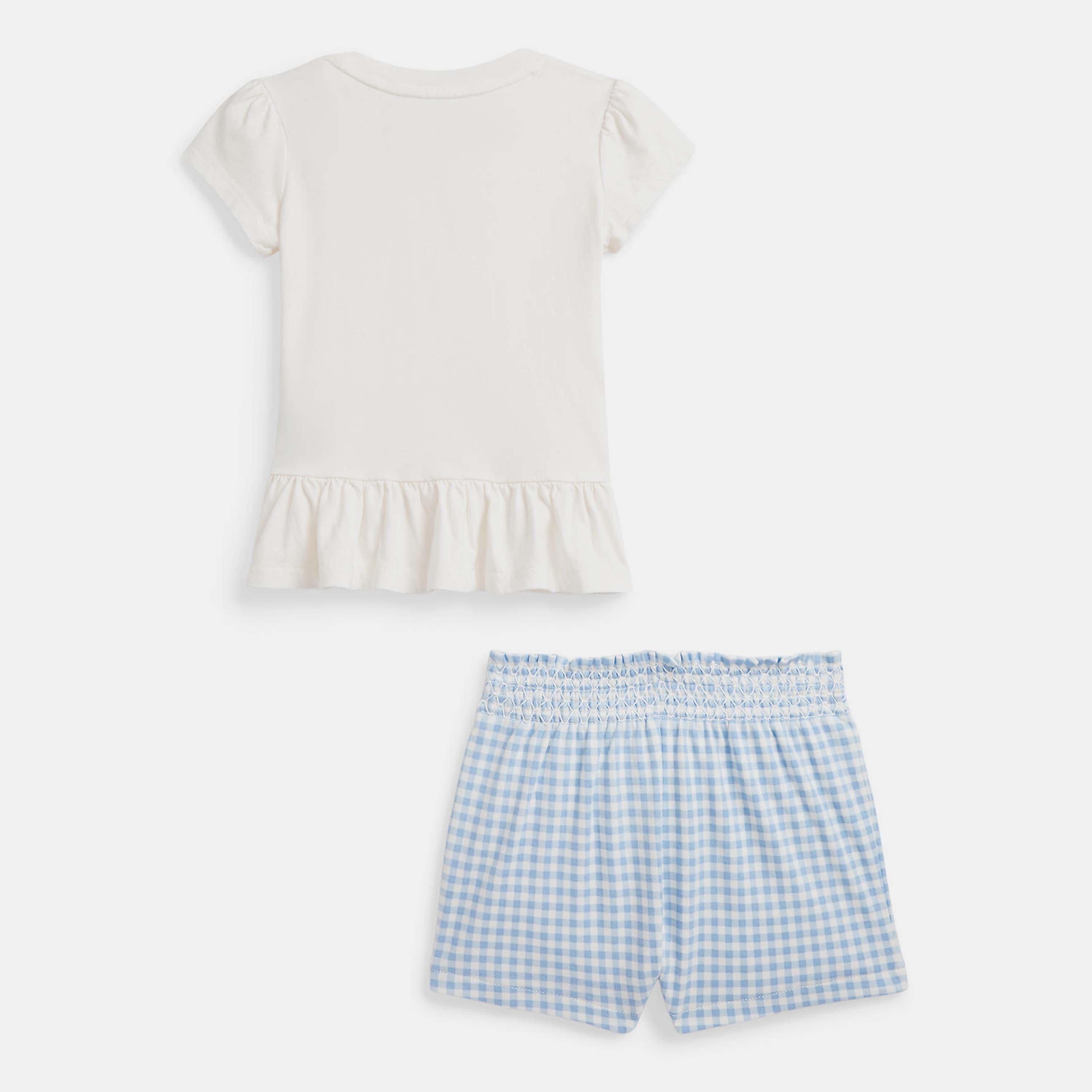 Nevis Blue - Polo Ralph Lauren - Polo Bear Cotton Tee & Bloomer Set - 2