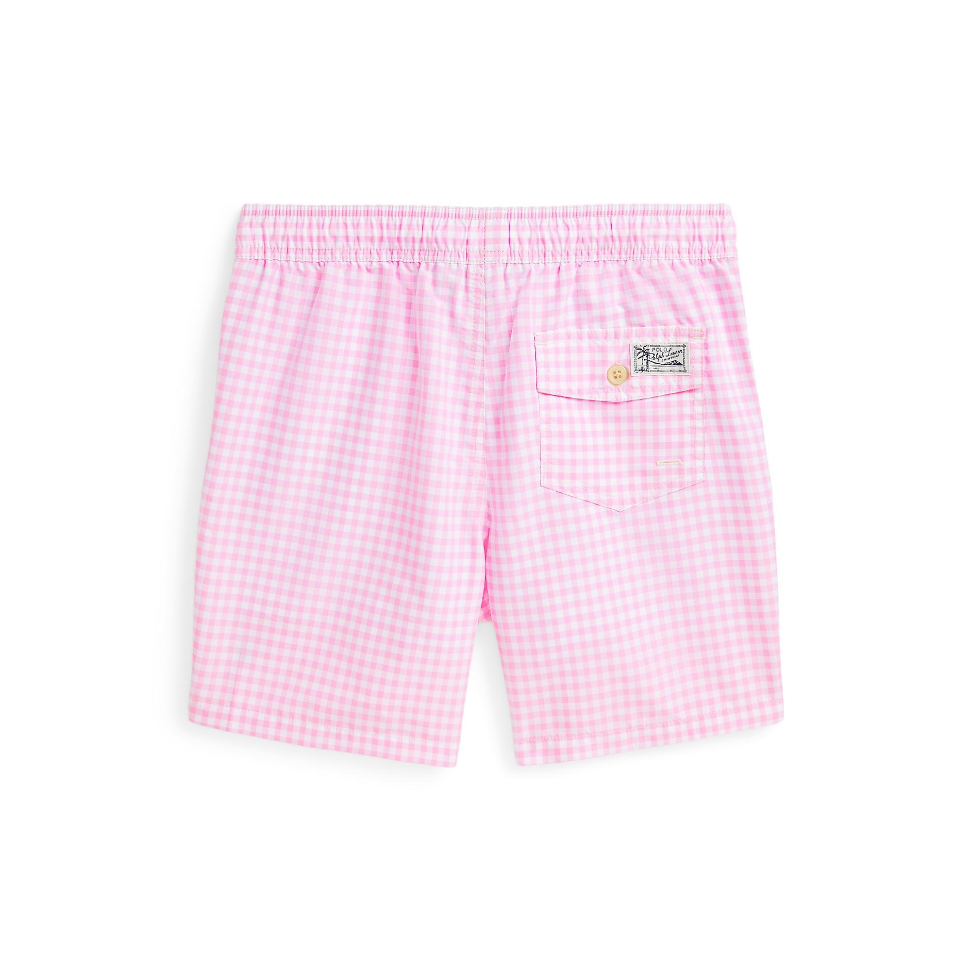 Carmel Pink - Polo Ralph Lauren - Gingham Swim Shorts Juniors - 2